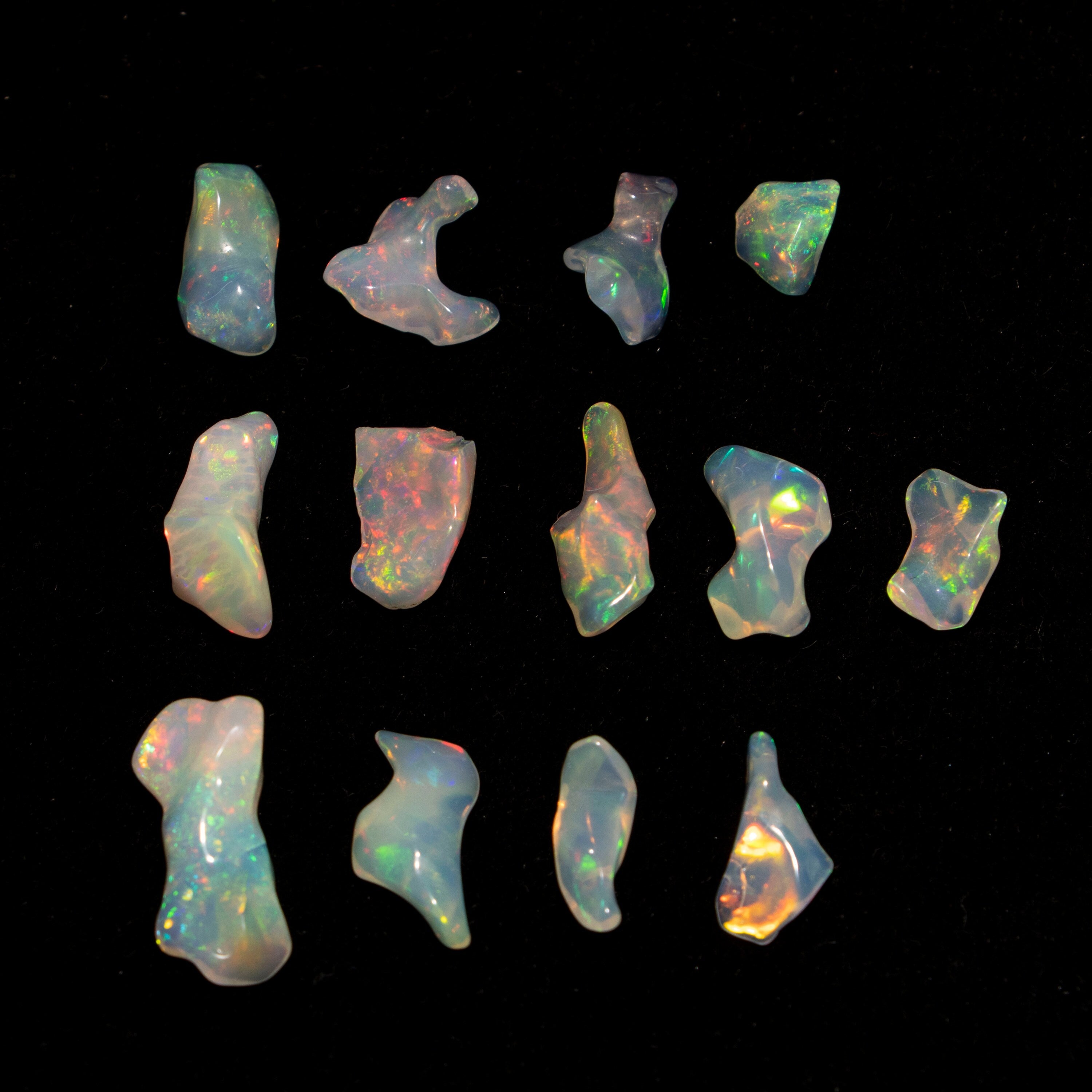Ethiopian Opal Smooth Unshaped Free Forms, 7x8 mm to 9x15 mm, SKU2349