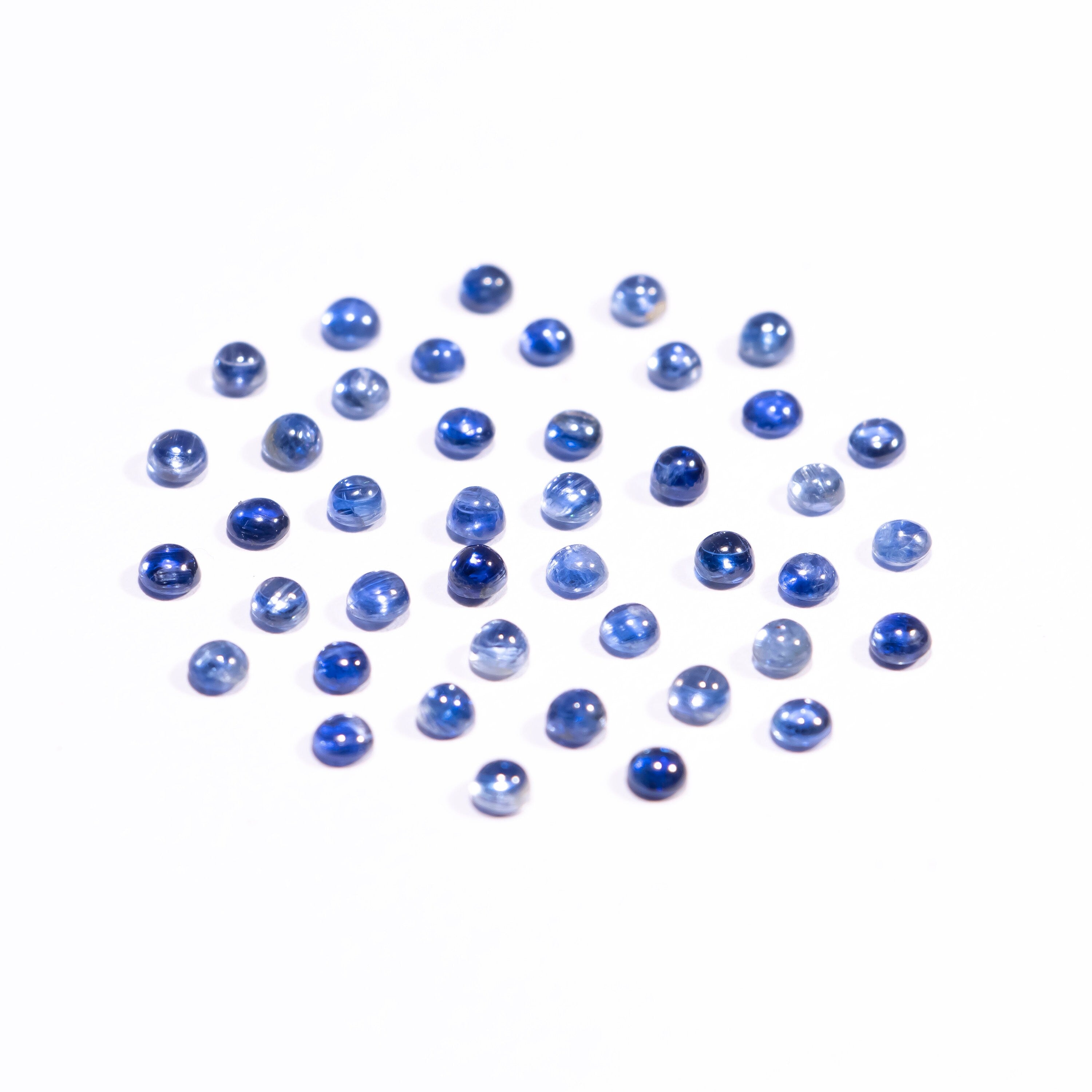 Kyanite Smooth Round Shape Cabochon Loose Calibrated Gemstone, Natural Kyanite for Jewelry, SKU2346