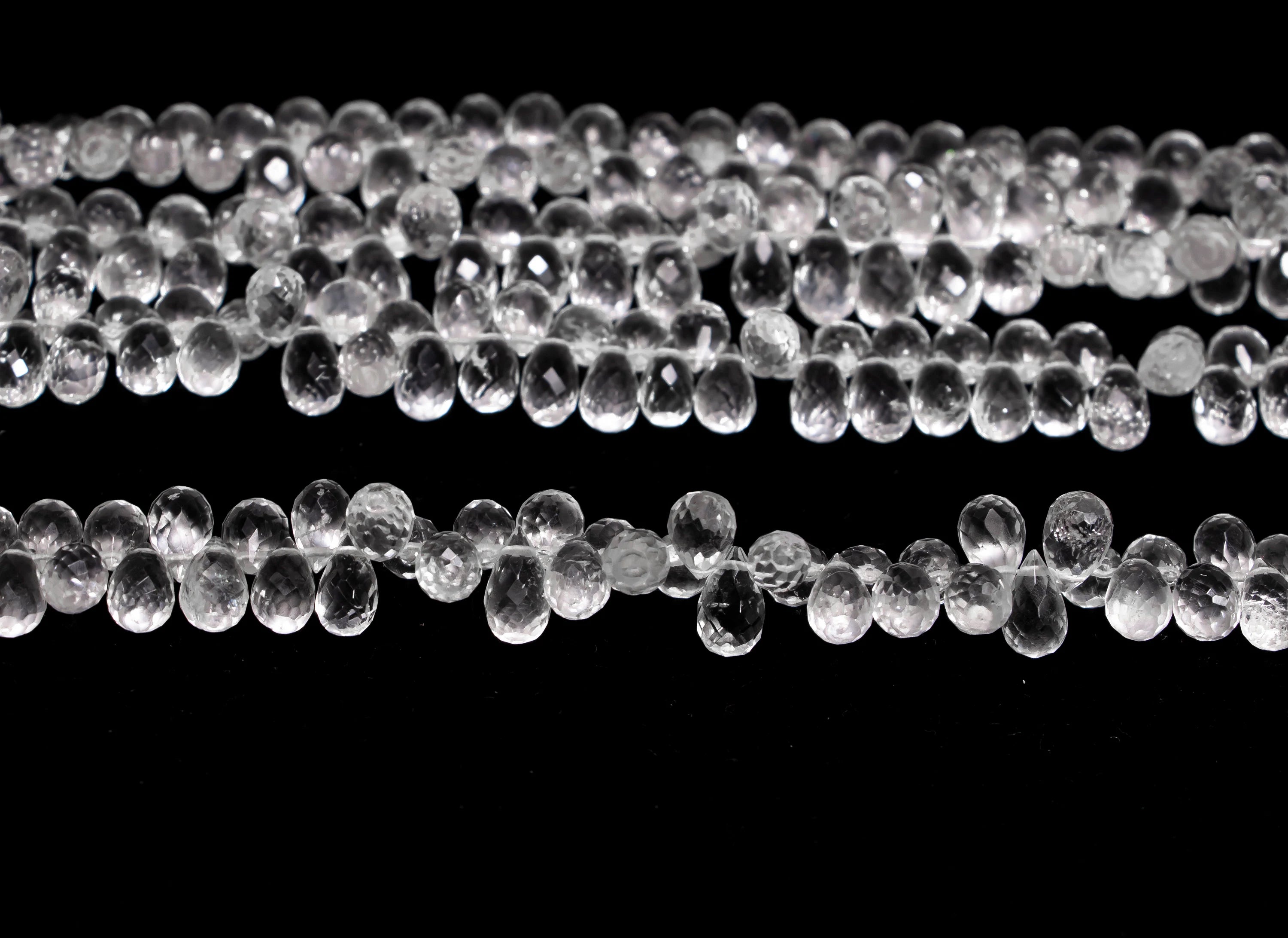 AA Quality Hyalite Opal Faceted Teardrop Beads, Hyalite Opal Side Drilled Drop Beads, Opal Faceted Beads, Jewelry Making Beads