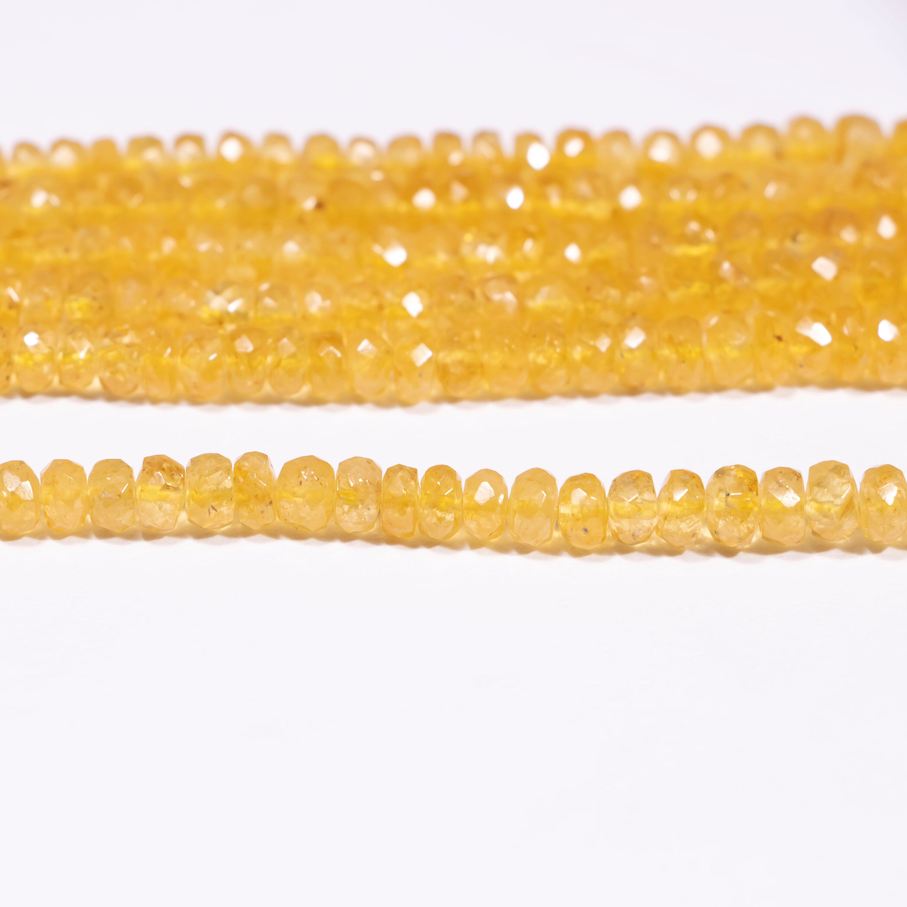 AA Quality, Yellow Aquamarine Faceted Beads, Heliodor Faceted Beads, Yellow Aquamarine Jewelry Faceted Gemstone Beads Jewelry