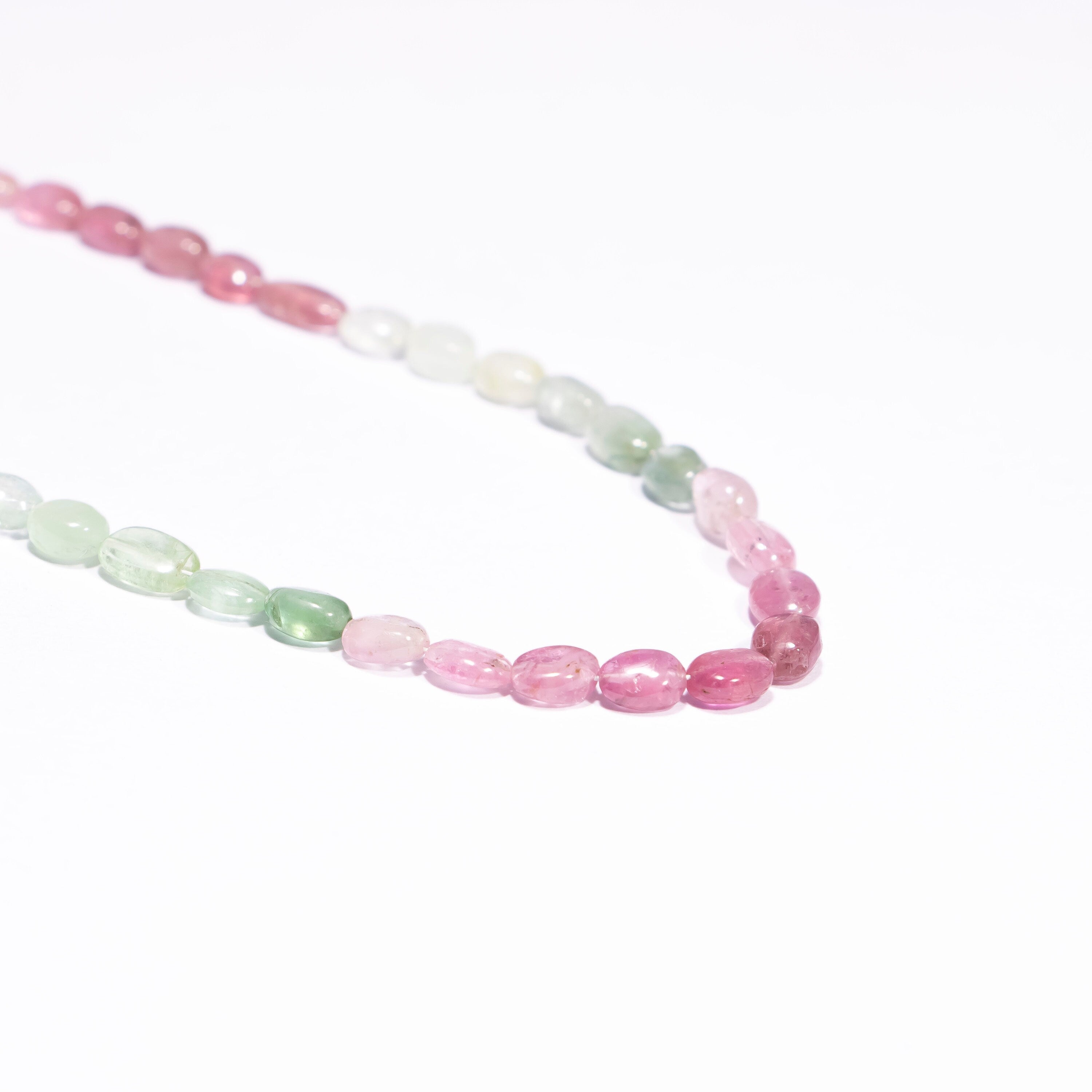 Pink Tourmaline Shaded Plain Oval Beads, Unique Jewelry, Genuine Tourmaline Gemstone Beads, SKU2423