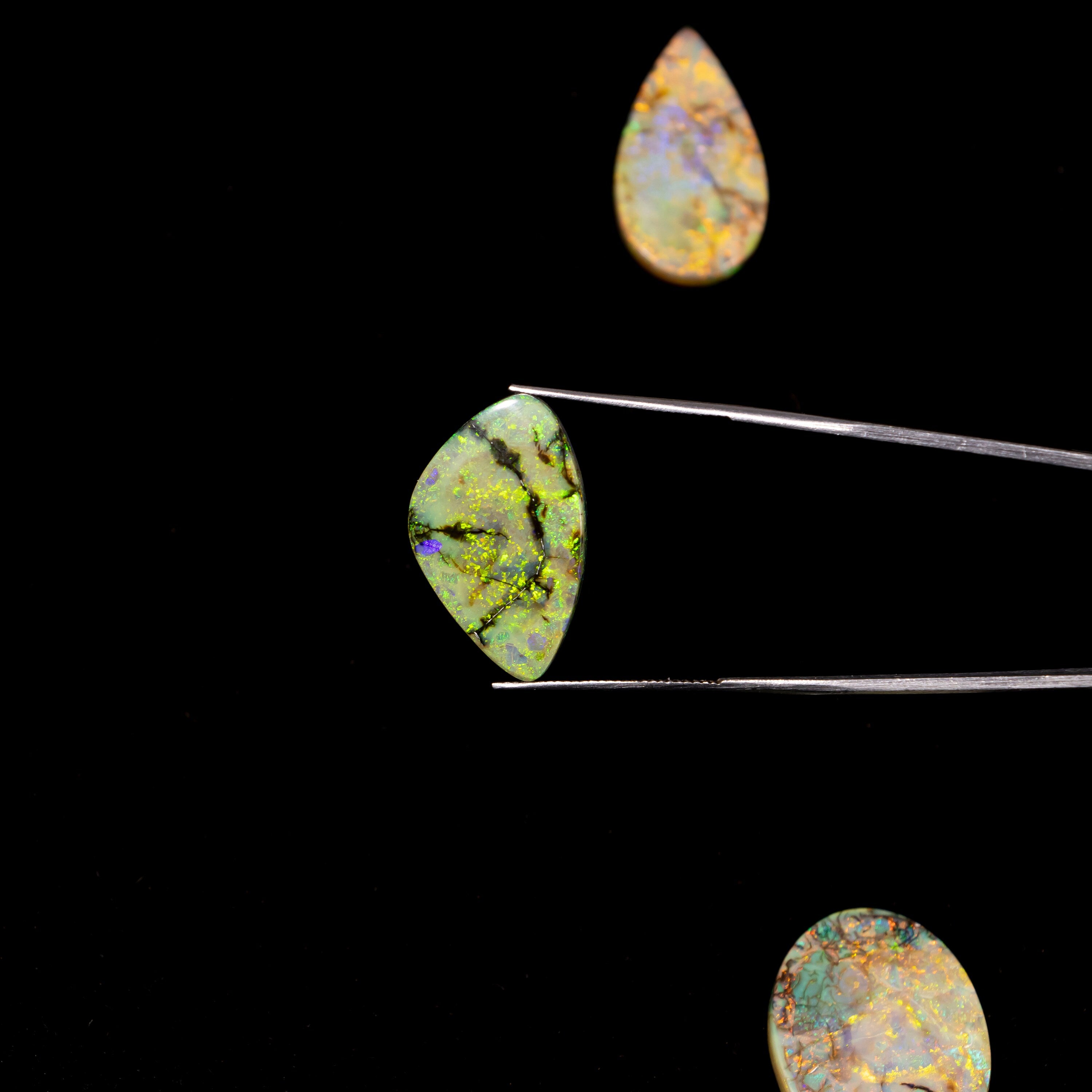 Natural Sterling Opal Smooth Cabochon, Unique Opal Loose Gemstone, SKU2356