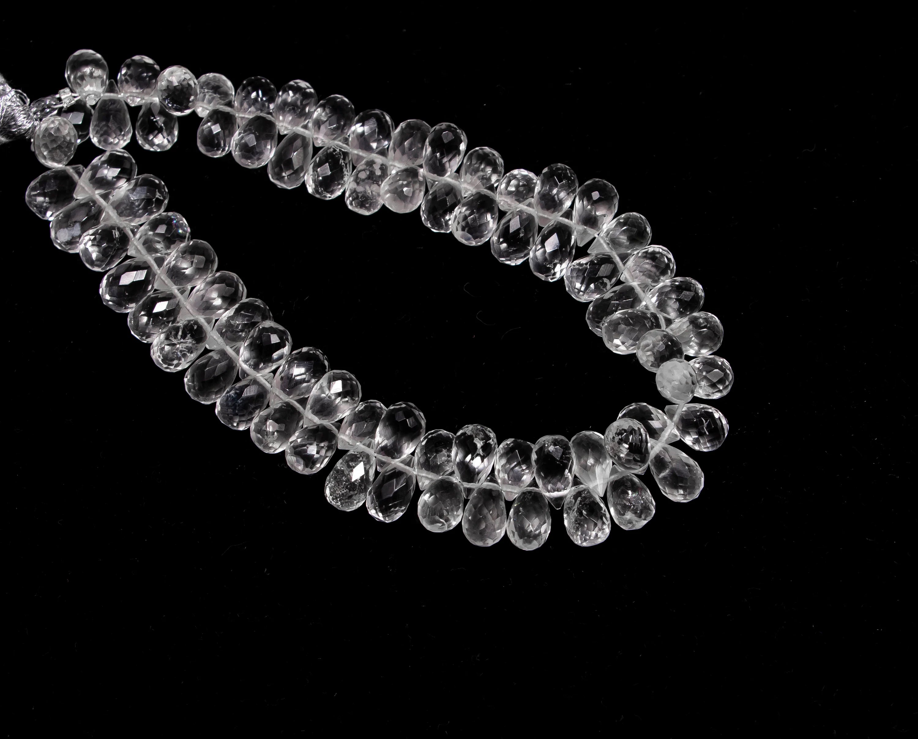 AA Quality Hyalite Opal Faceted Teardrop Beads, Hyalite Opal Side Drilled Drop Beads, Opal Faceted Beads, Jewelry Making Beads