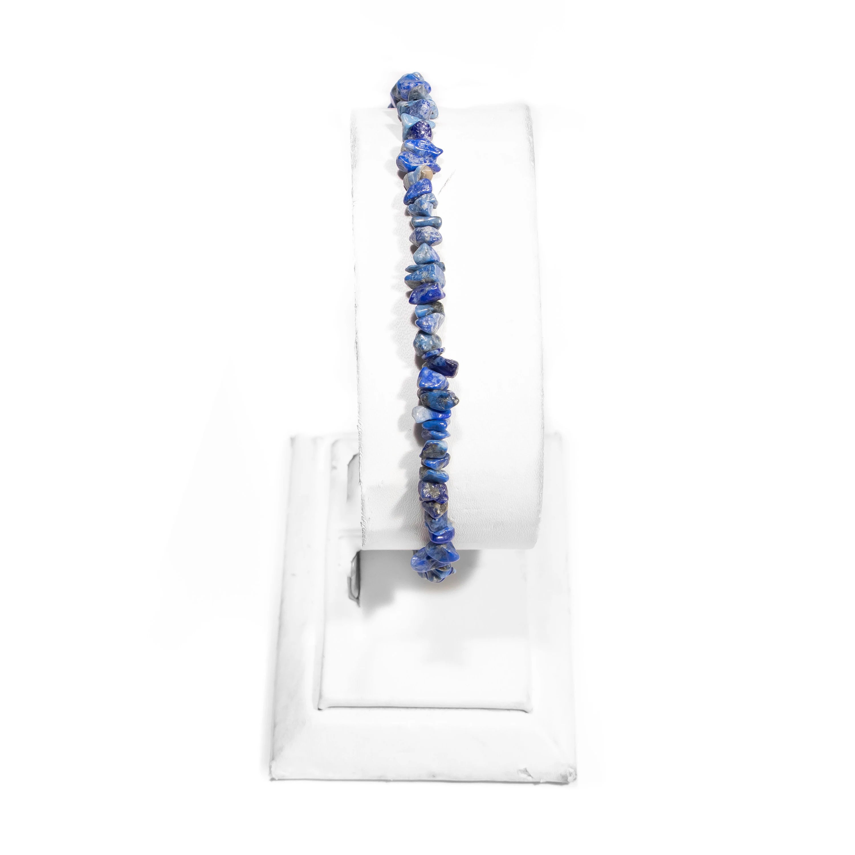 Lapis Lazuli Smooth Uncut Beads Bracelet, 3 mm - 5 mm, SKU2436