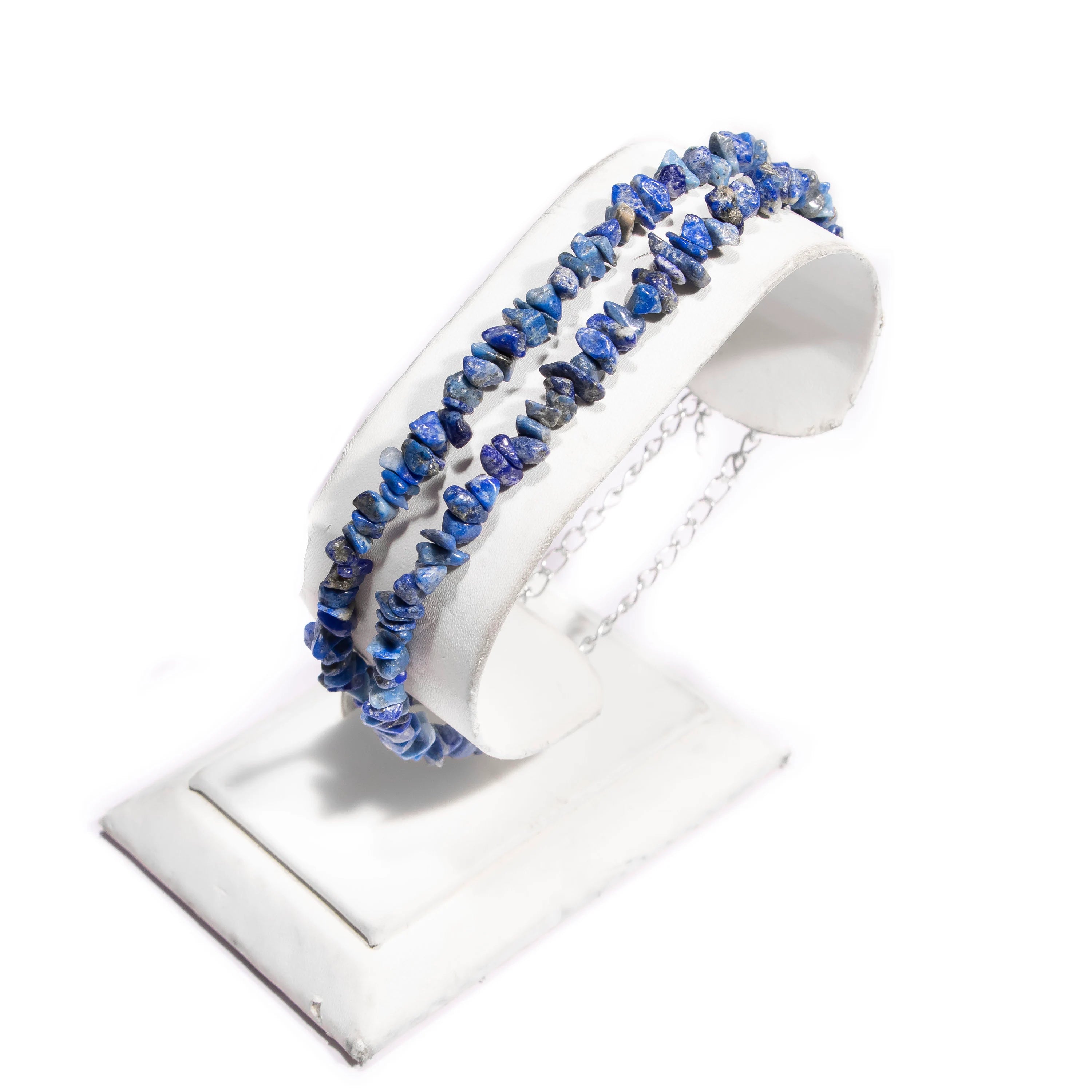 Lapis Lazuli Smooth Uncut Beads Bracelet, 3 mm - 5 mm, SKU2436