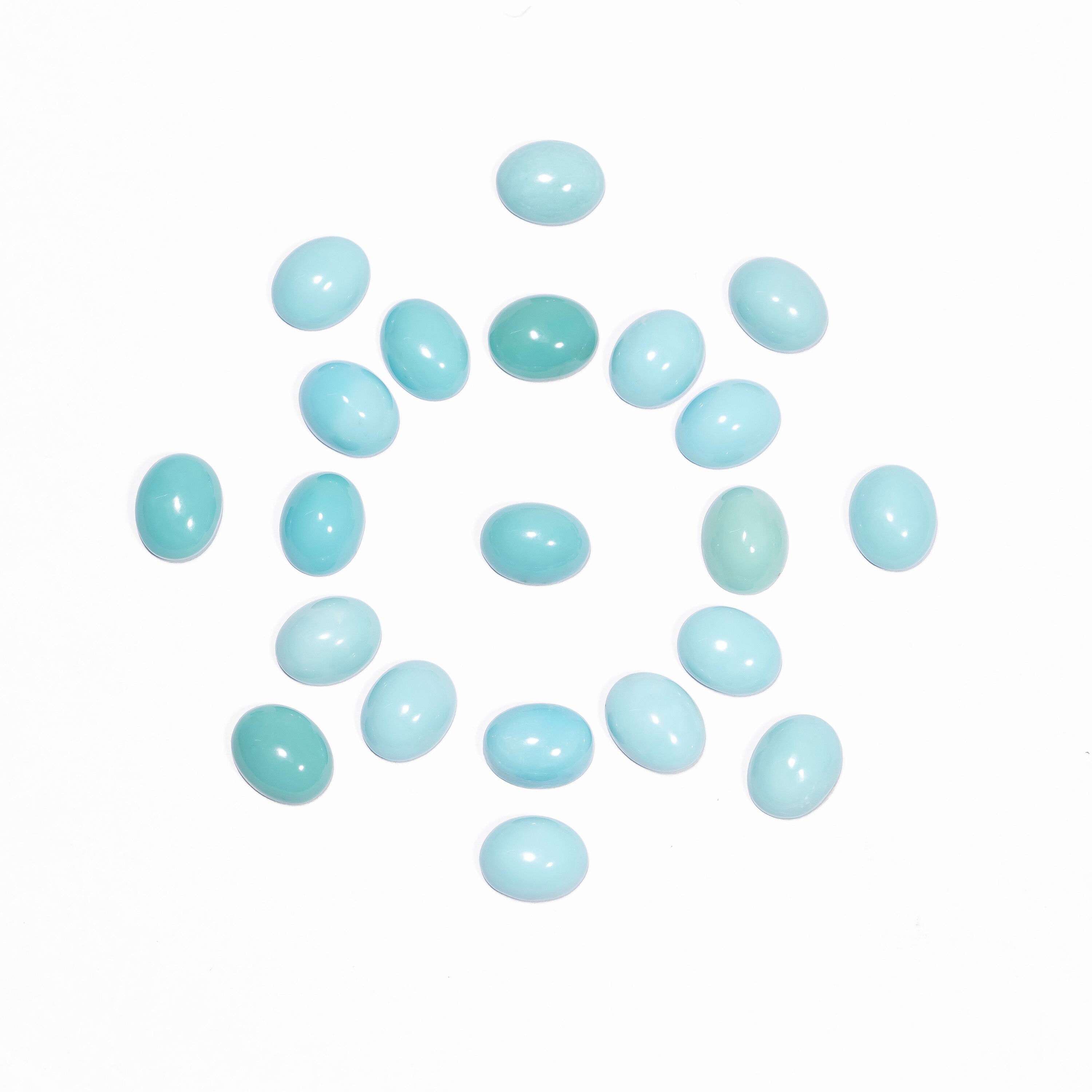 AA Quality Turquoise Oval 7x9 mm Cabochon, Turquoise Smooth Oval Cabs, Turquoise Loose gemstone, Turquoise Jewelry Making Gemstone