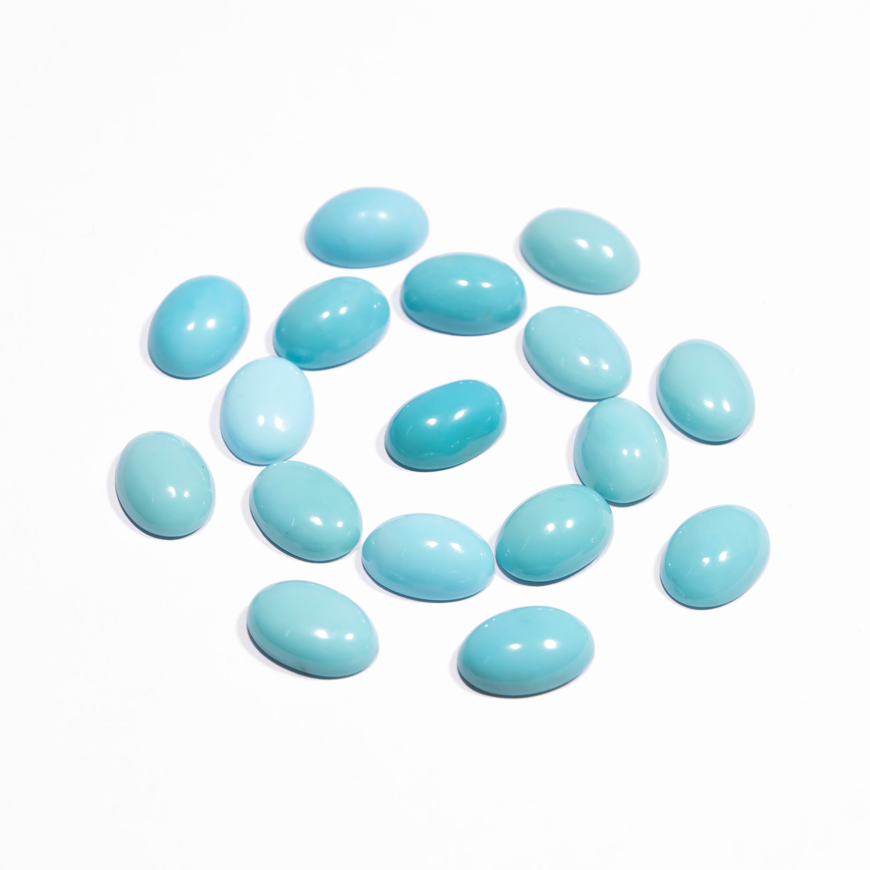 AA Quality Turquoise Oval 10x14 mm Cabochon, Turquoise Smooth Oval Cabs, Turquoise Loose gemstone, Turquoise Jewelry Making Stone