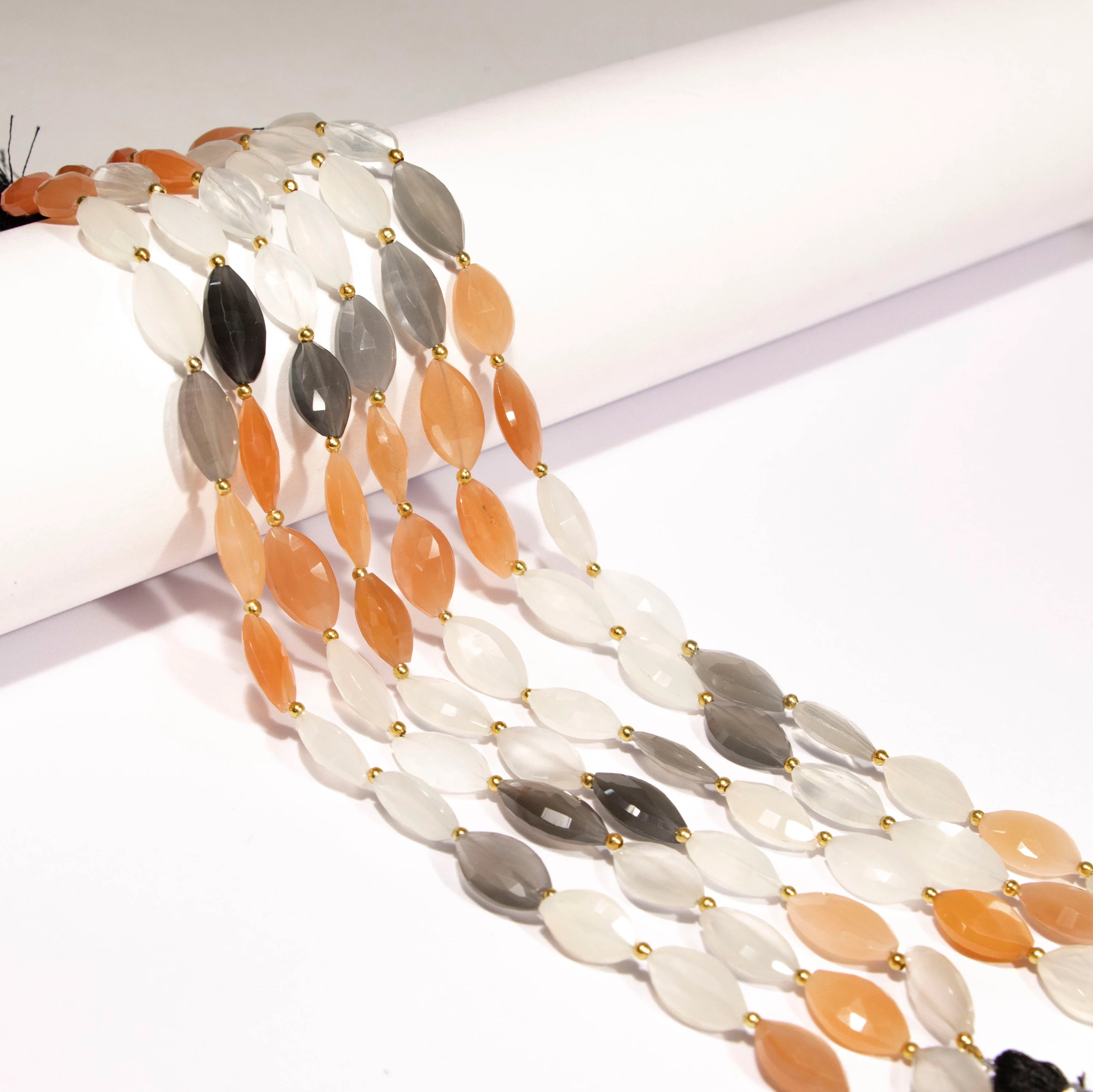 AAA Quality Multi Moonstone Marquise Faceted Beads, (SKU242)