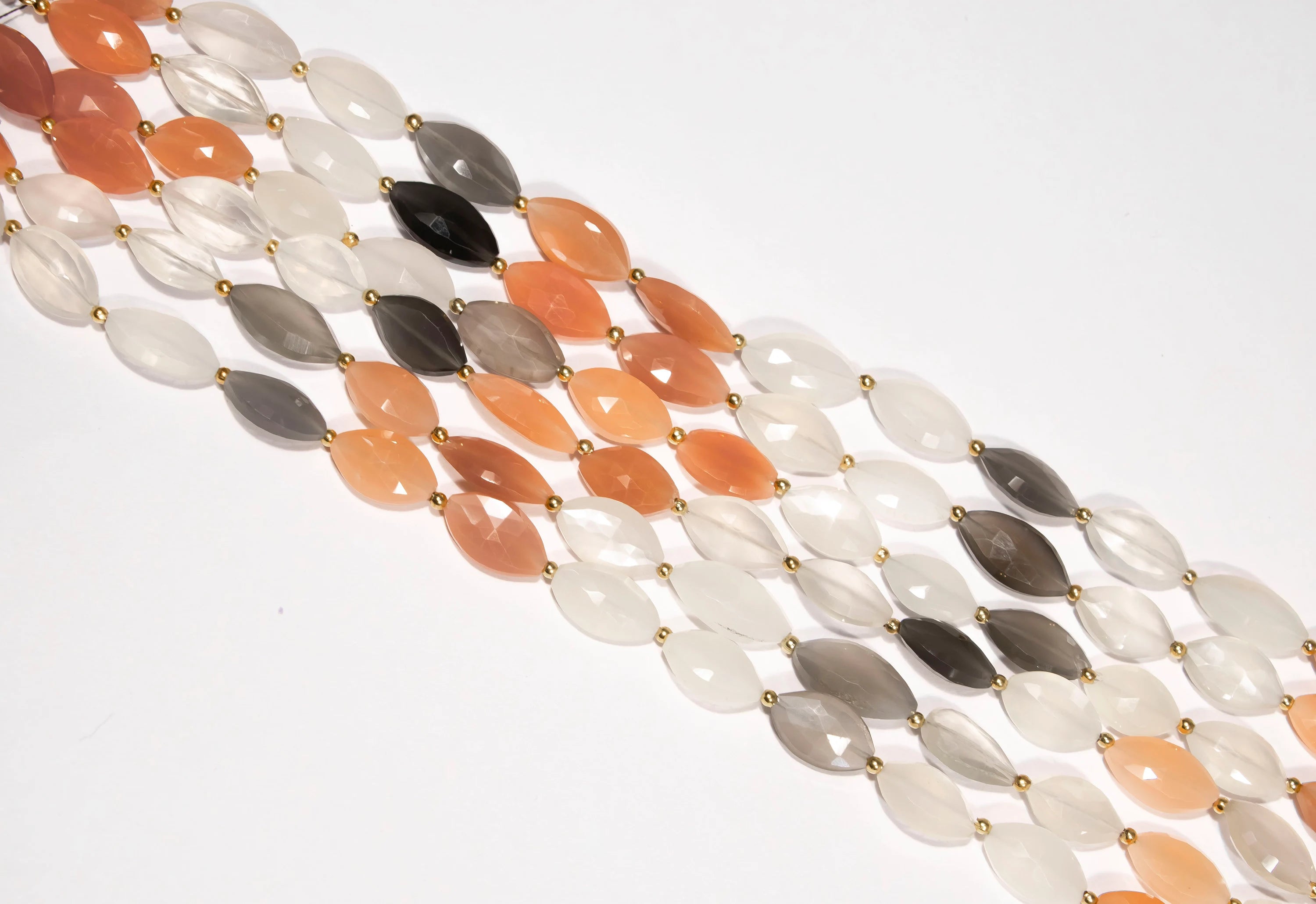 AAA Quality Multi Moonstone Marquise Faceted Beads, (SKU242)