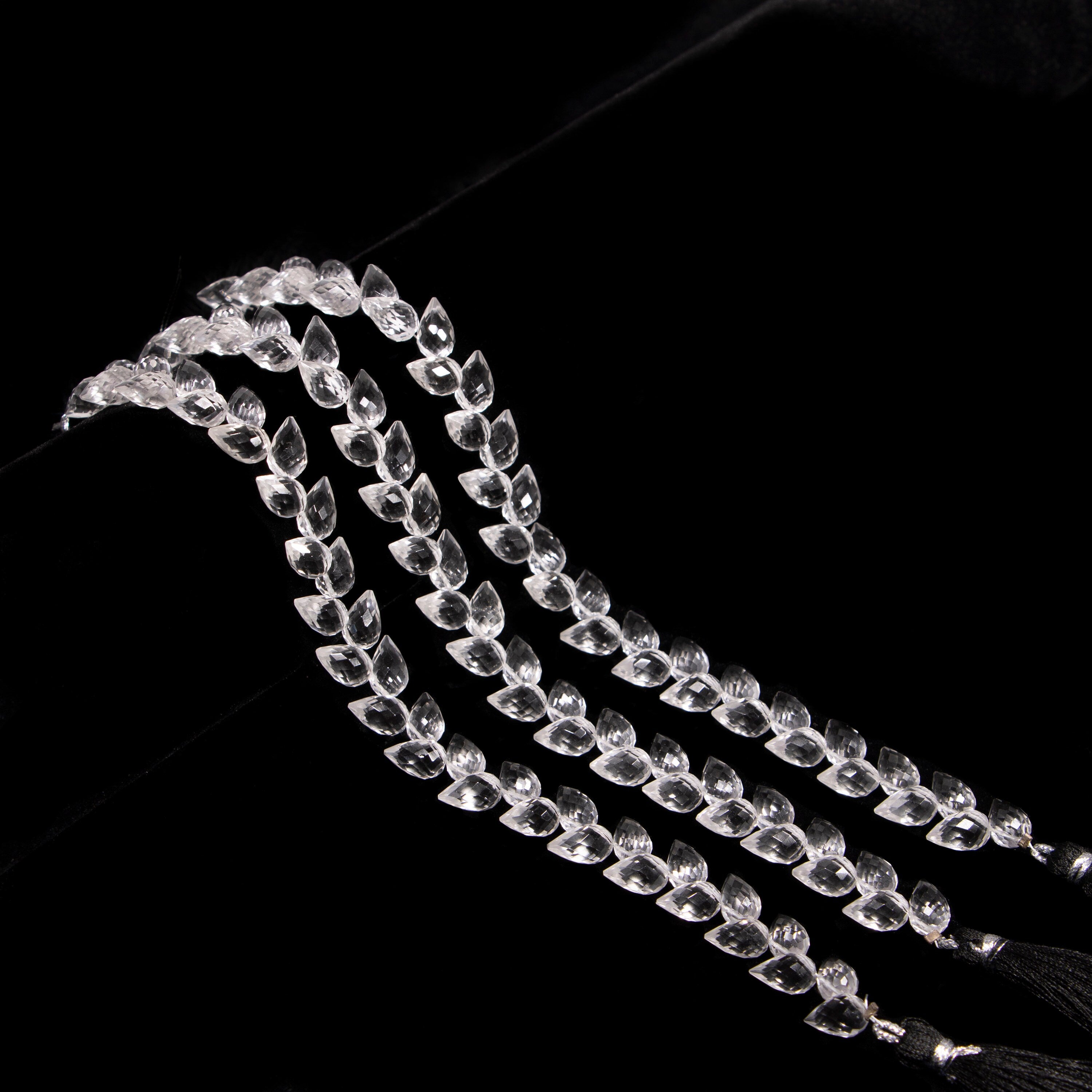 AA Quality Crystal Quartz Faceted Tulip Drops, Quartz Faceted Drops, SKU2452