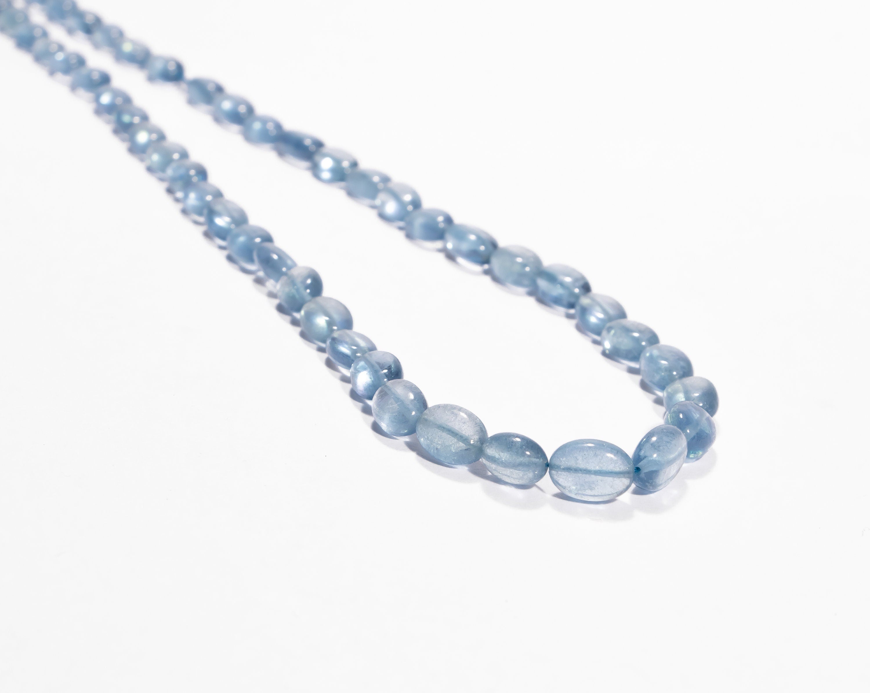 Stabilized Aquamarine Smooth Oval Beads, Aquamarine Smooth Beads, Aquamarine Oval Beads, Aquamarine Jewelry Making Gemstone Beads, SKU2468