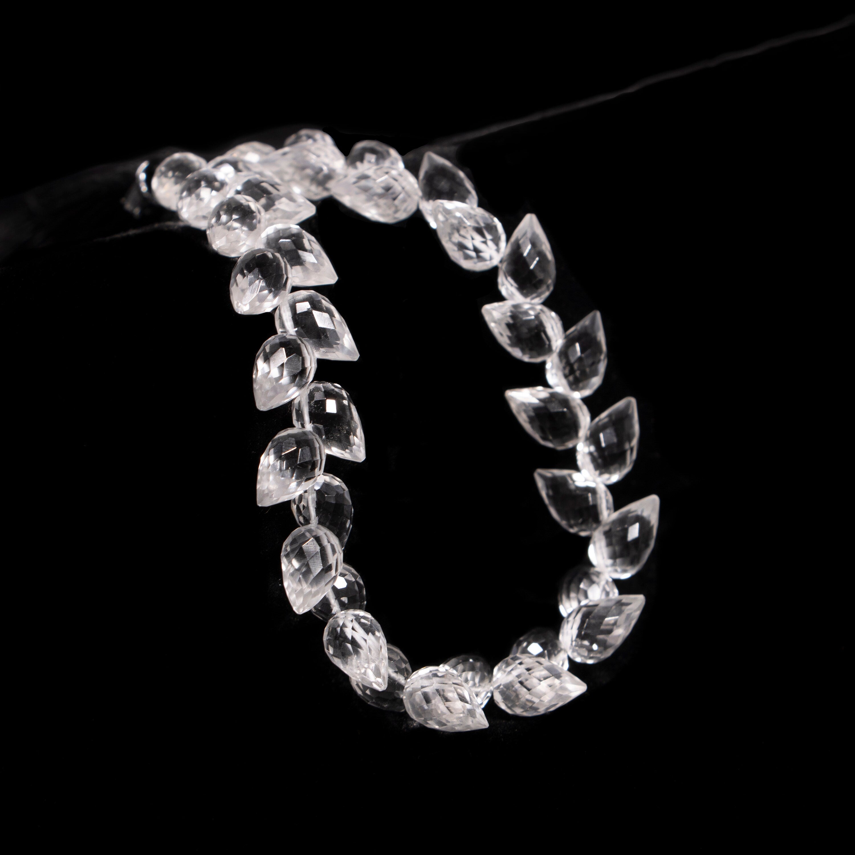 AA Quality Crystal Quartz Faceted Tulip Drops, Quartz Faceted Drops, SKU2452