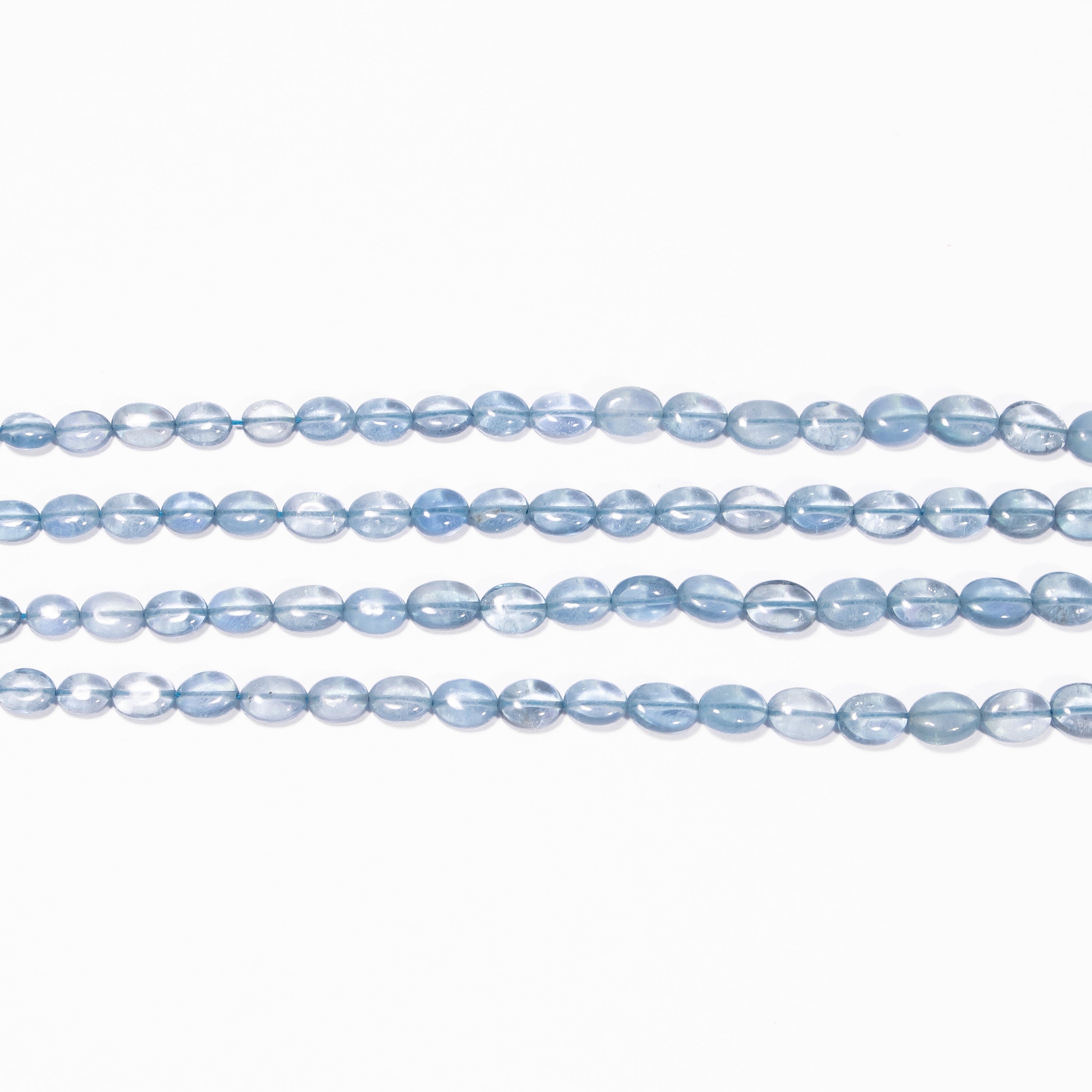 Stabilized Aquamarine Smooth Oval Beads, Aquamarine Smooth Beads, Aquamarine Oval Beads, Aquamarine Jewelry Making Gemstone Beads, SKU2468