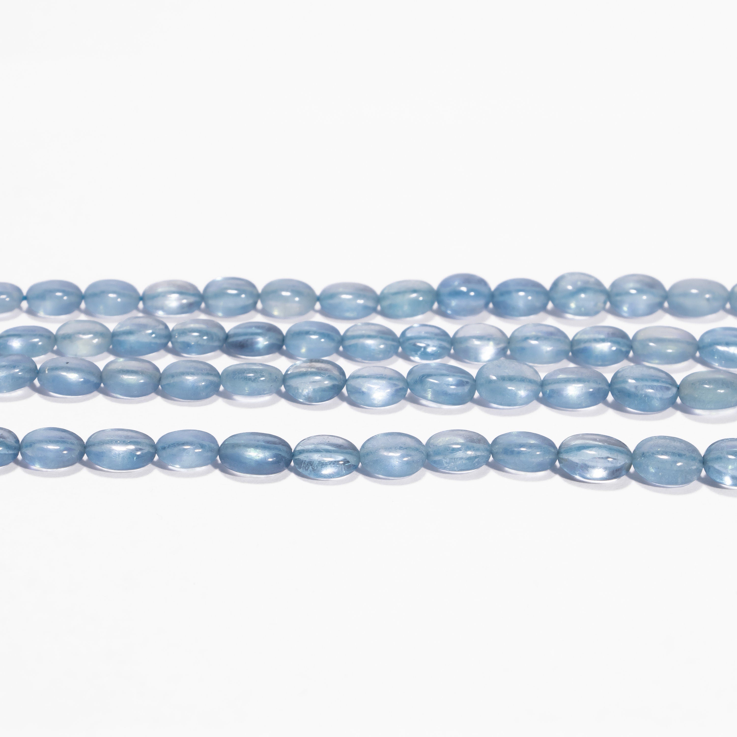 Stabilized Aquamarine Smooth Oval Beads, Aquamarine Smooth Beads, Aquamarine Oval Beads, Aquamarine Jewelry Making Gemstone Beads, SKU2468