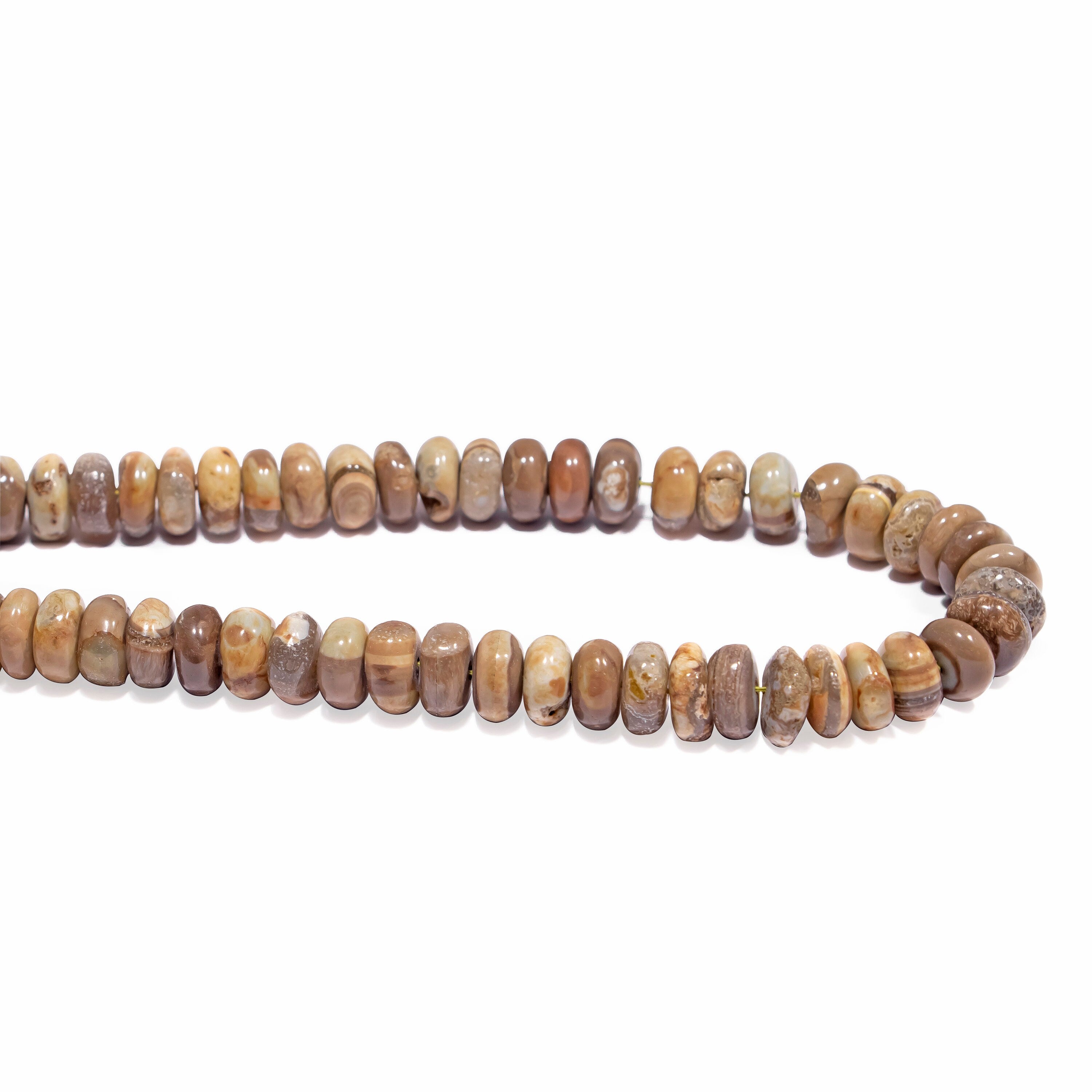 Brown Opal Smooth Rondelle Beads, Fancy Color Opal Beads, Opal Smooth Beads, Opal Rondelle Beads, Opal Jewelry Making Beads, SKU2474