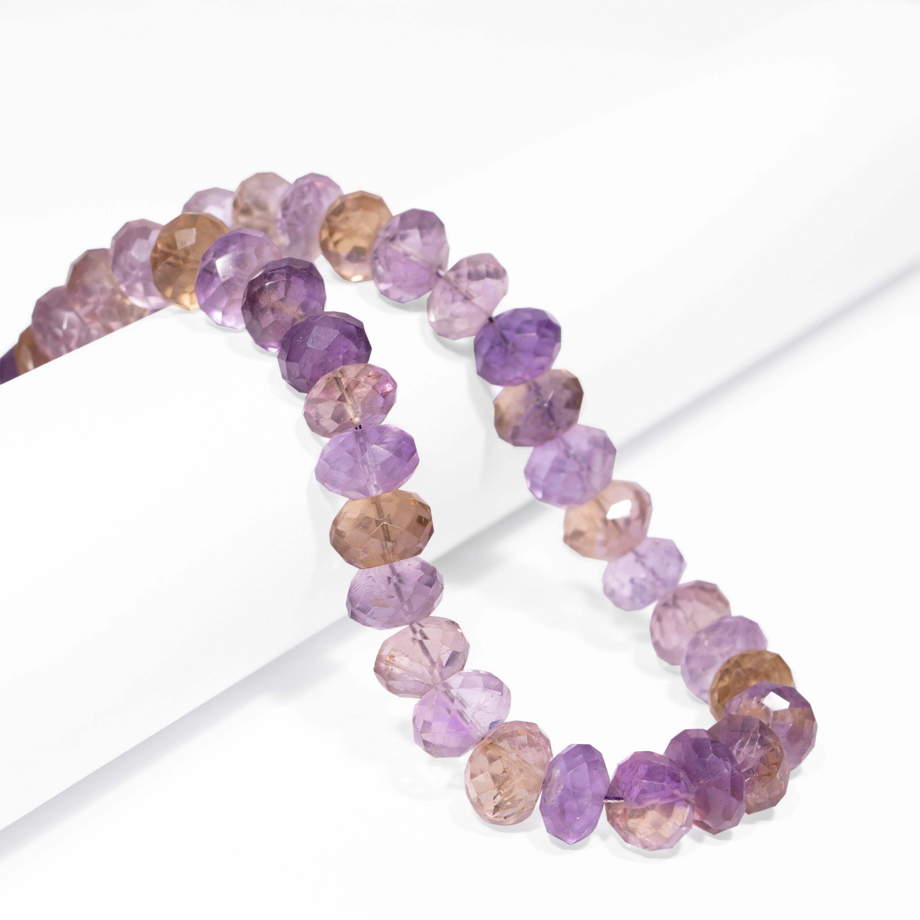 Ametrine Faceted Rondelle Beads, Ametrine Faceted Beads, Ametrine Rondelle Jewelry Beads, Ametrine Jewelry Making Gemstone Beads