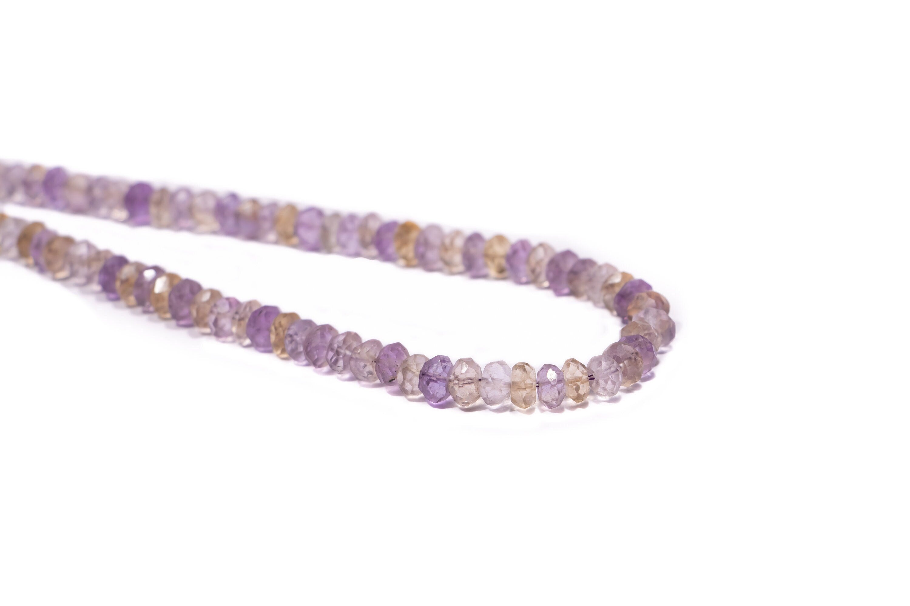 Ametrine Faceted Rondelle Beads, Ametrine Faceted Beads, Ametrine Rondelle Jewelry Beads, Ametrine Jewelry Making Gemstone Beads