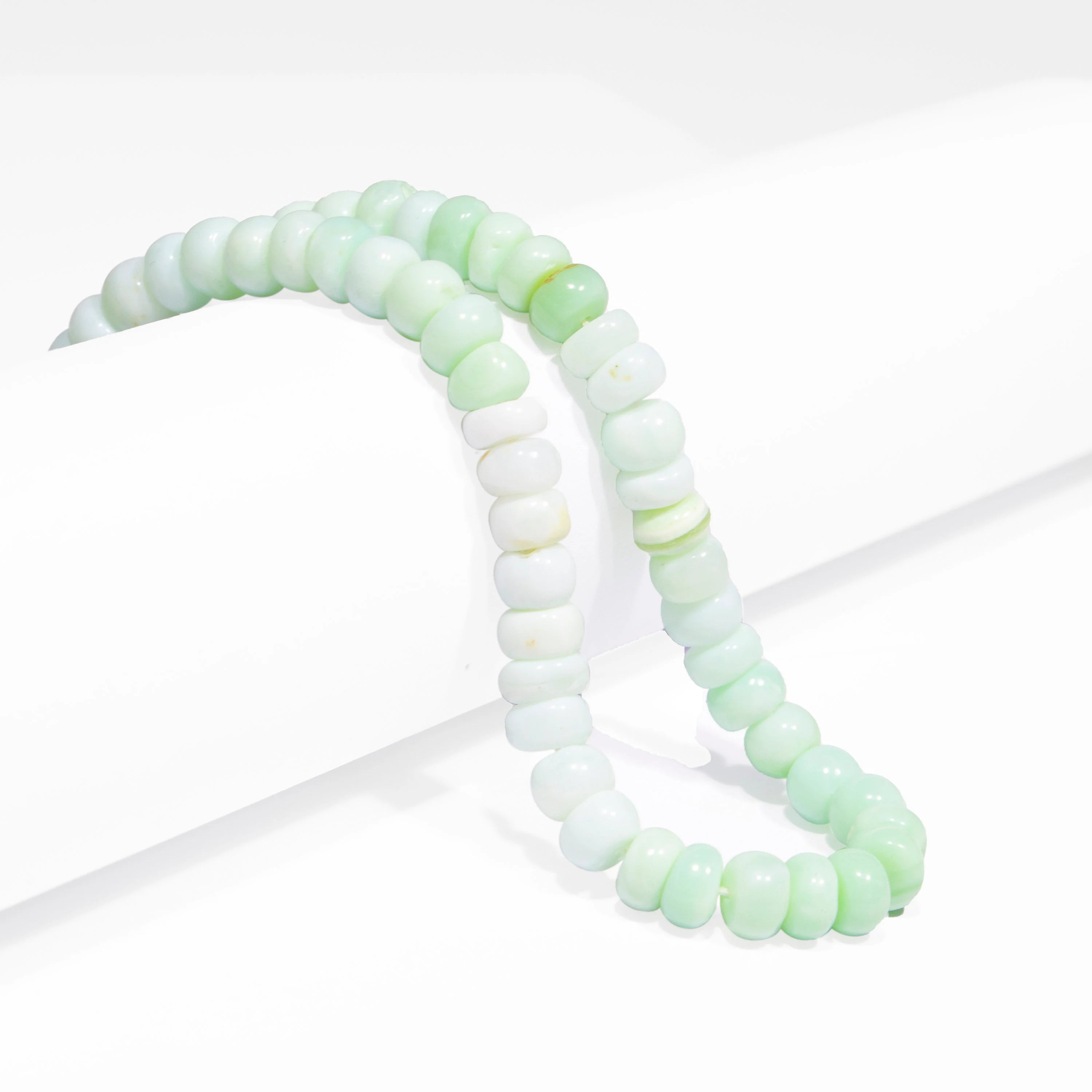 Green Color Opal Smooth Rondelle Beads, Opal Smooth Gemstone Beads, Opal Rondelle Gemstone Beads, Jewelry Making Gemstone Beads