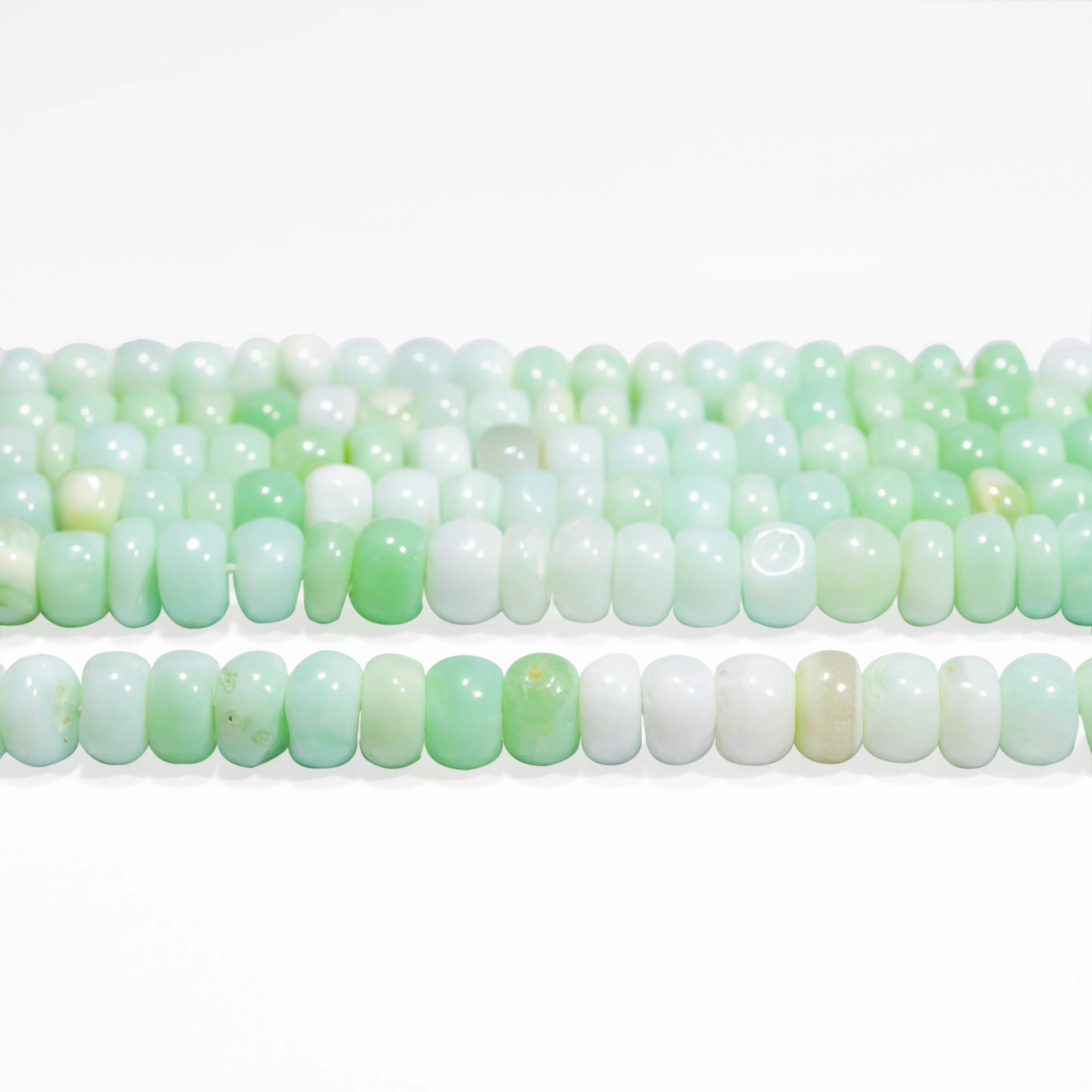 Green Color Opal Smooth Rondelle Beads, Opal Smooth Gemstone Beads, Opal Rondelle Gemstone Beads, Jewelry Making Gemstone Beads