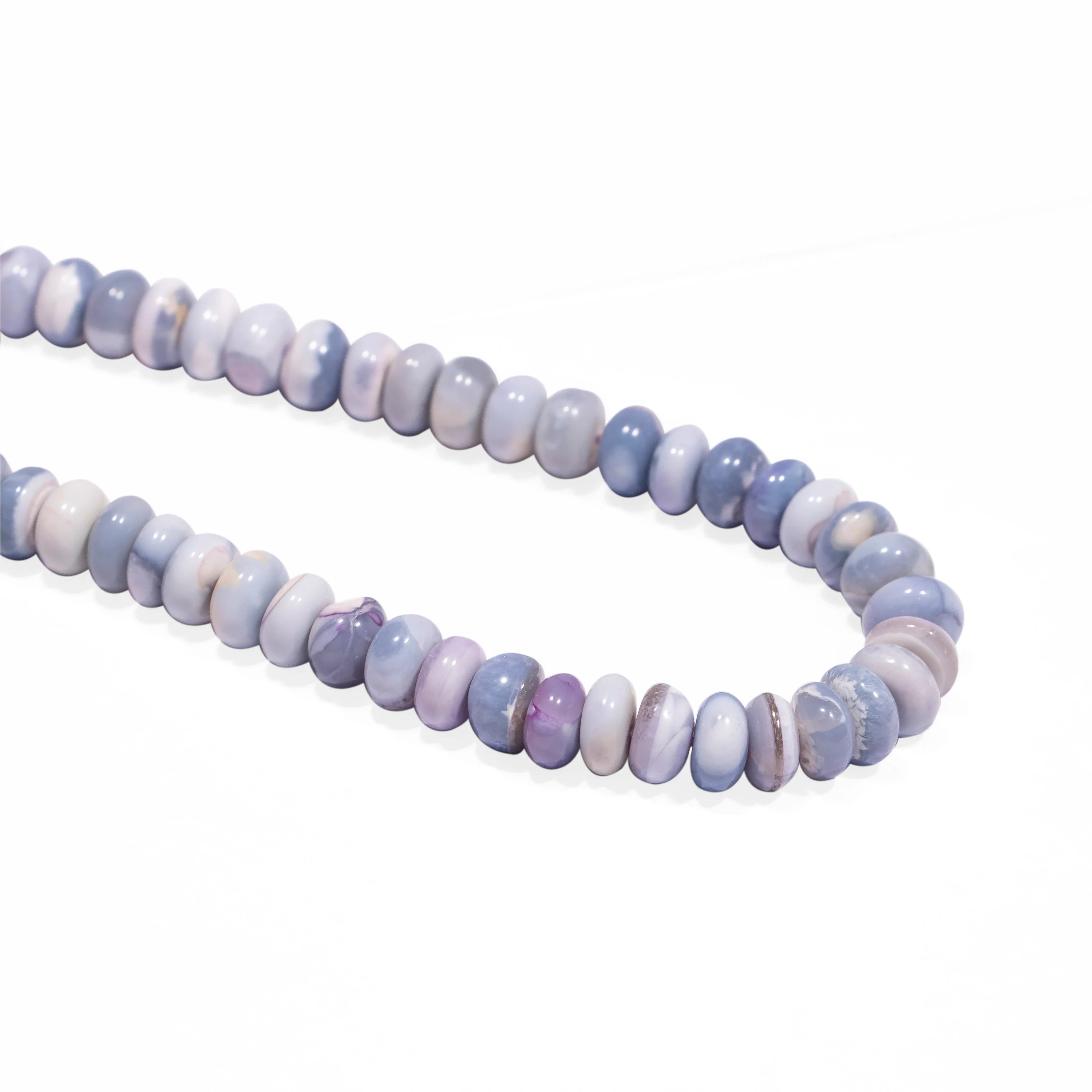 Blue Color Shaded Opal Smooth Rondelle Beads, Opal Smooth Beads, Opal Rondelle Gemstone Beads, Jewelry Making Gemstone Beads