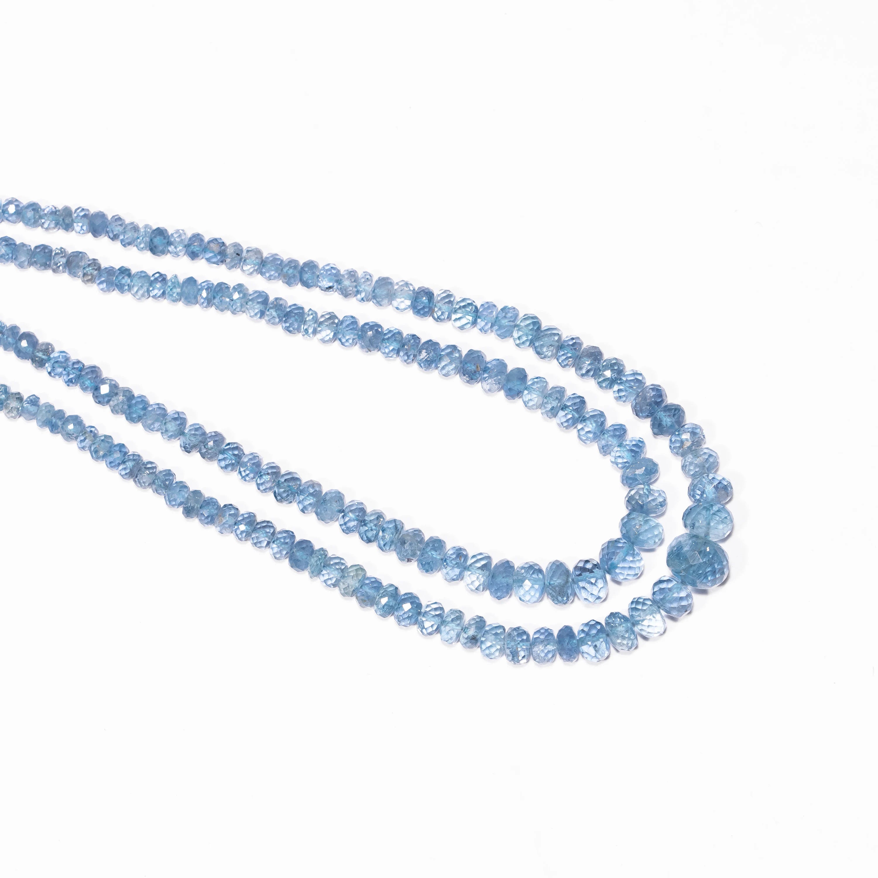 Blue Aquamarine Faceted Rondelle Beads, Blue Aqua Faceted Beads, Aqua Rondelle Beads, Aqua Jewelry Making Gemstone Beads