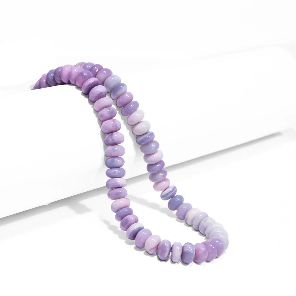 Purple Opal Smooth Rondelle Beads, Fancy Color Opal Beads, Opal Smooth Beads, Opal Rondelle Beads, Opal Jewelry Making Beads, SKU2473