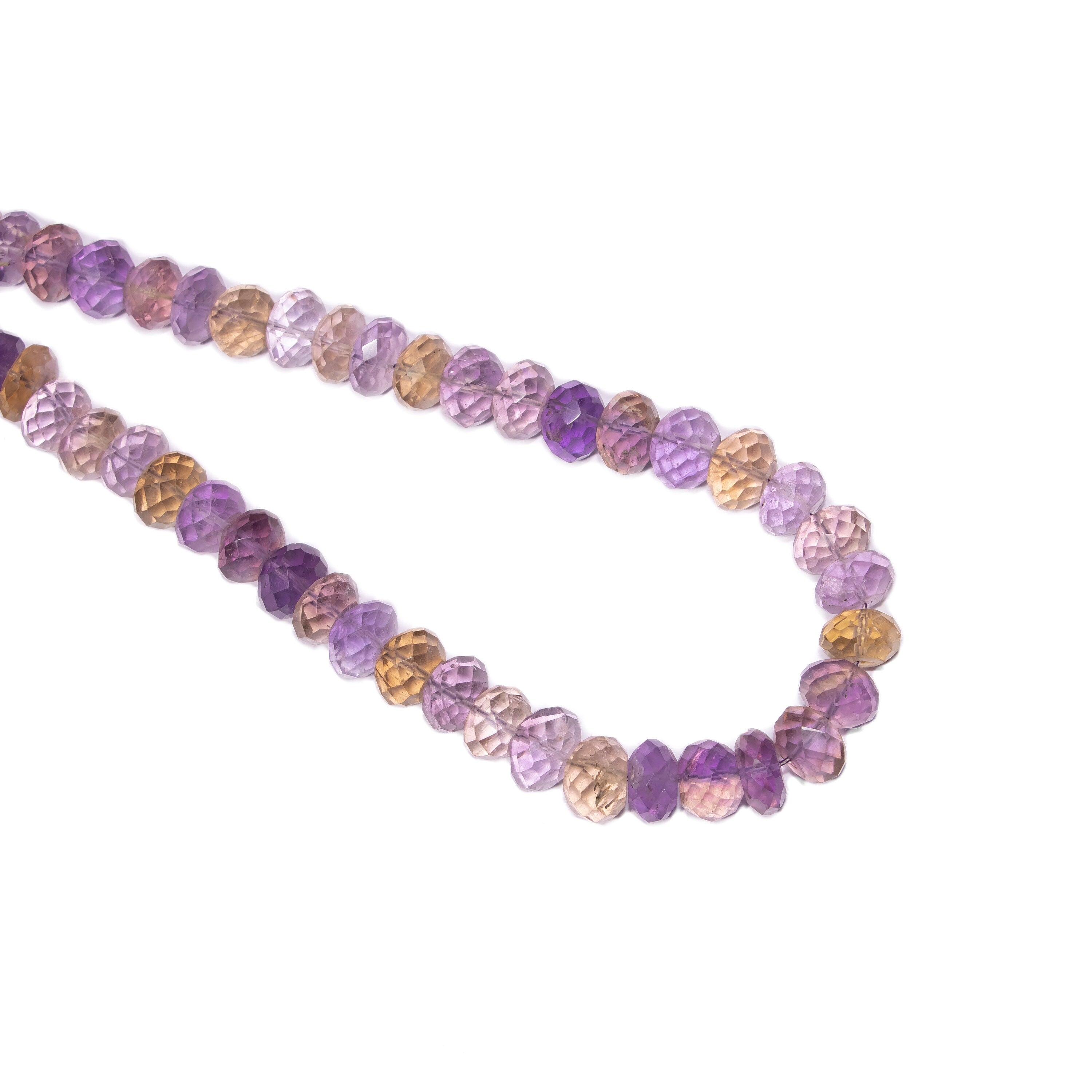 Ametrine Faceted Rondelle Beads, Ametrine Faceted Beads, Ametrine Rondelle Jewelry Beads, Ametrine Jewelry Making Gemstone Beads
