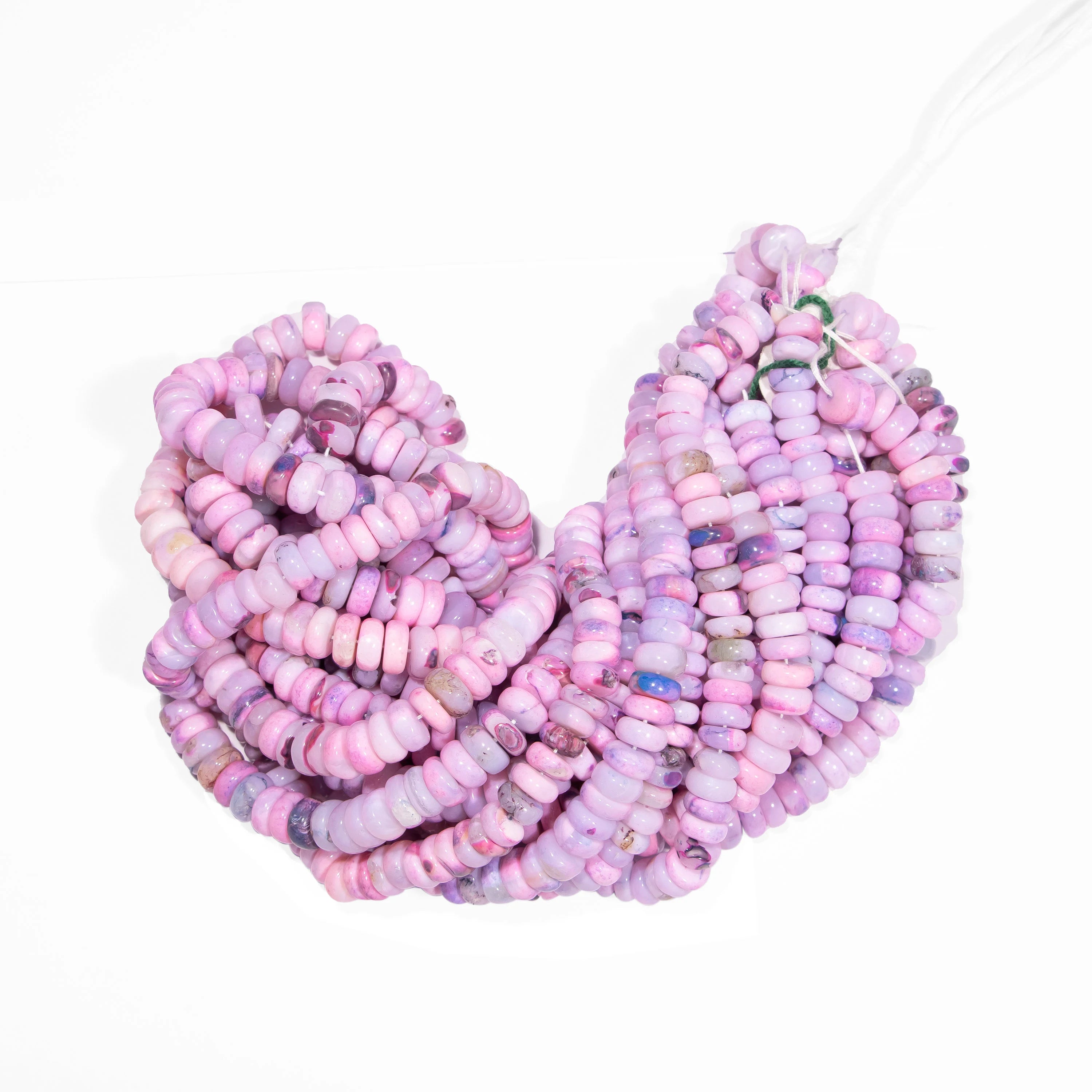 Multi Color Opal Smooth Rondelle Beads, Opal Smooth Gemstone Beads, Opal Rondelle Gemstone Beads, Jewelry Making Gemstone Beads