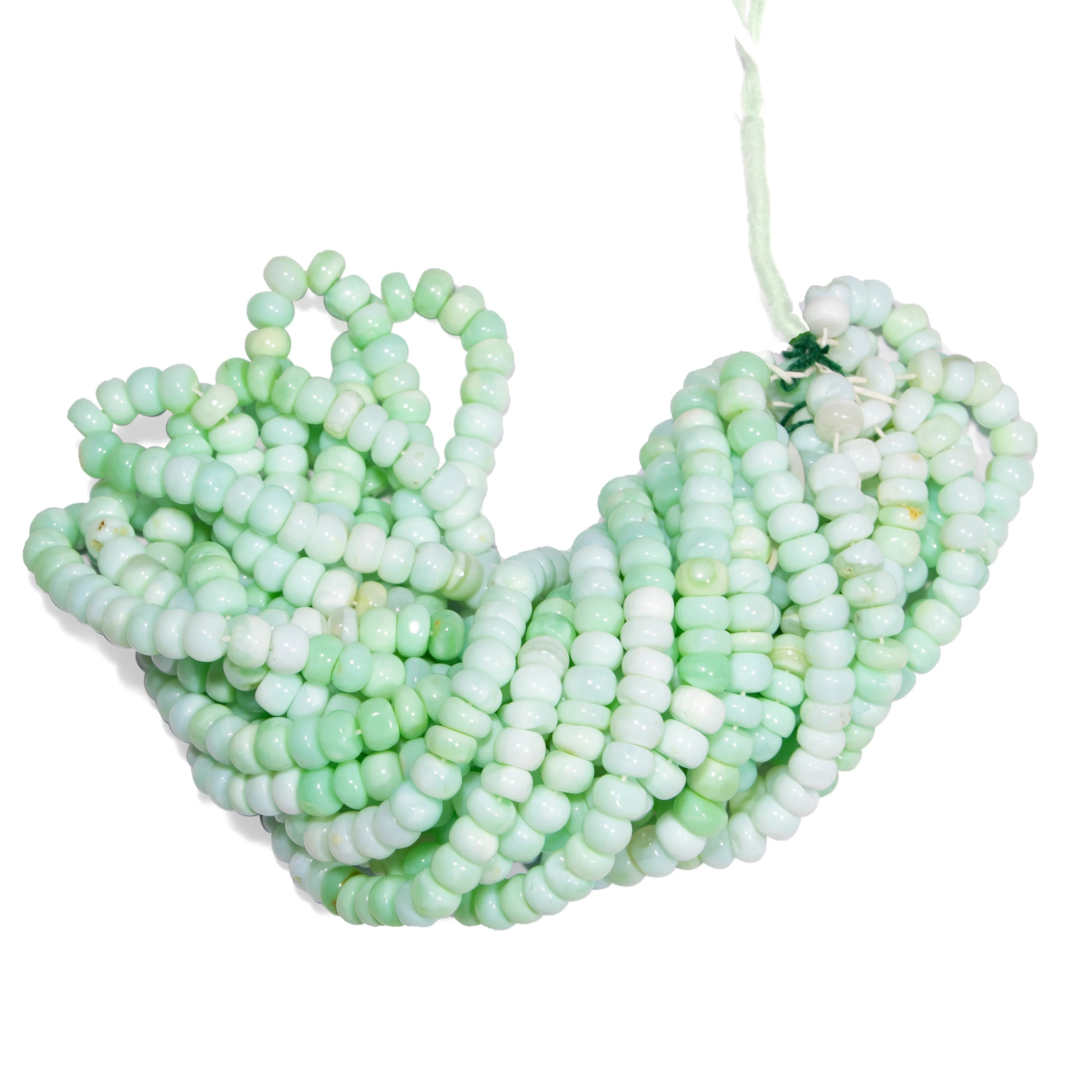 Green Color Opal Smooth Rondelle Beads, Opal Smooth Gemstone Beads, Opal Rondelle Gemstone Beads, Jewelry Making Gemstone Beads