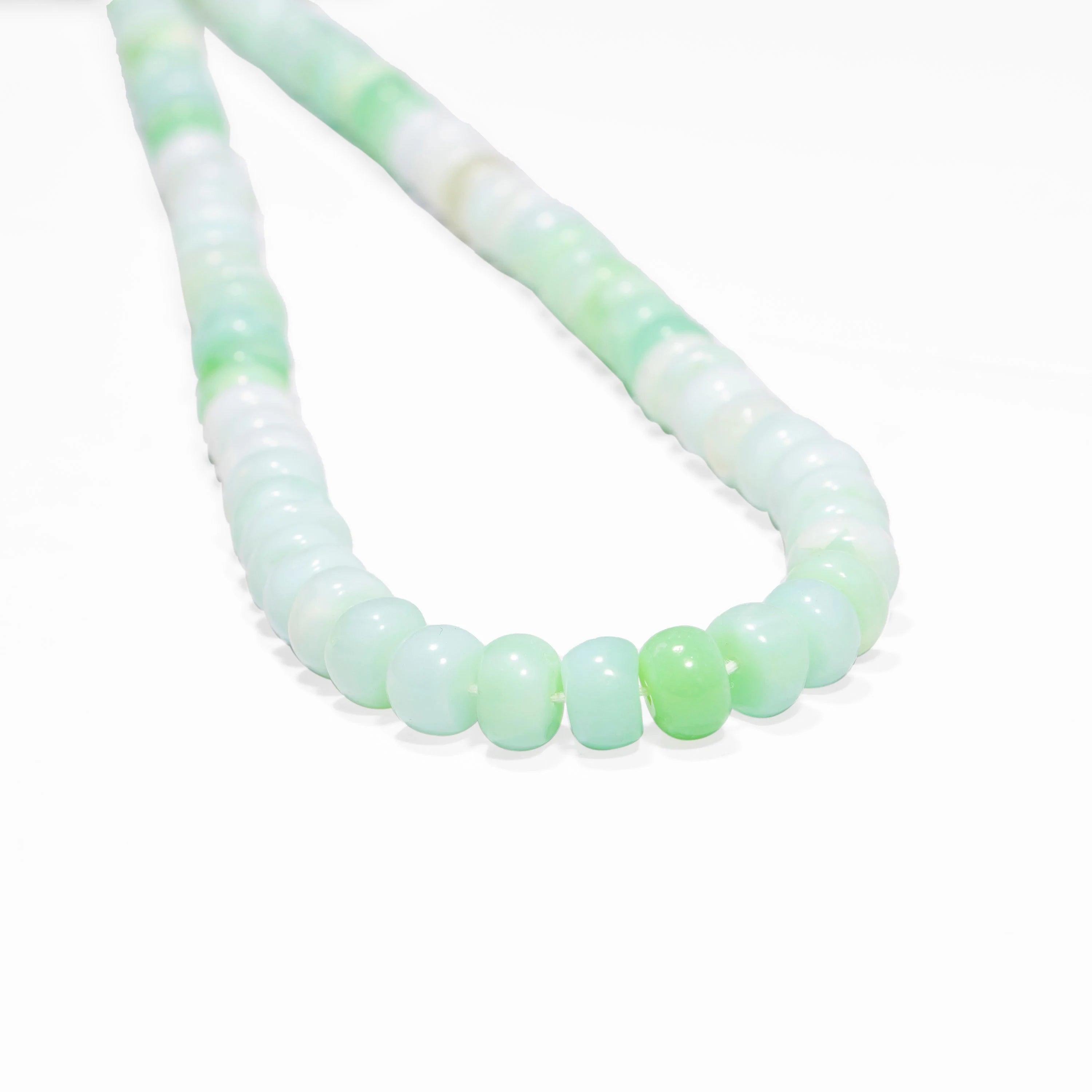 Green Color Opal Smooth Rondelle Beads, Opal Smooth Gemstone Beads, Opal Rondelle Gemstone Beads, Jewelry Making Gemstone Beads
