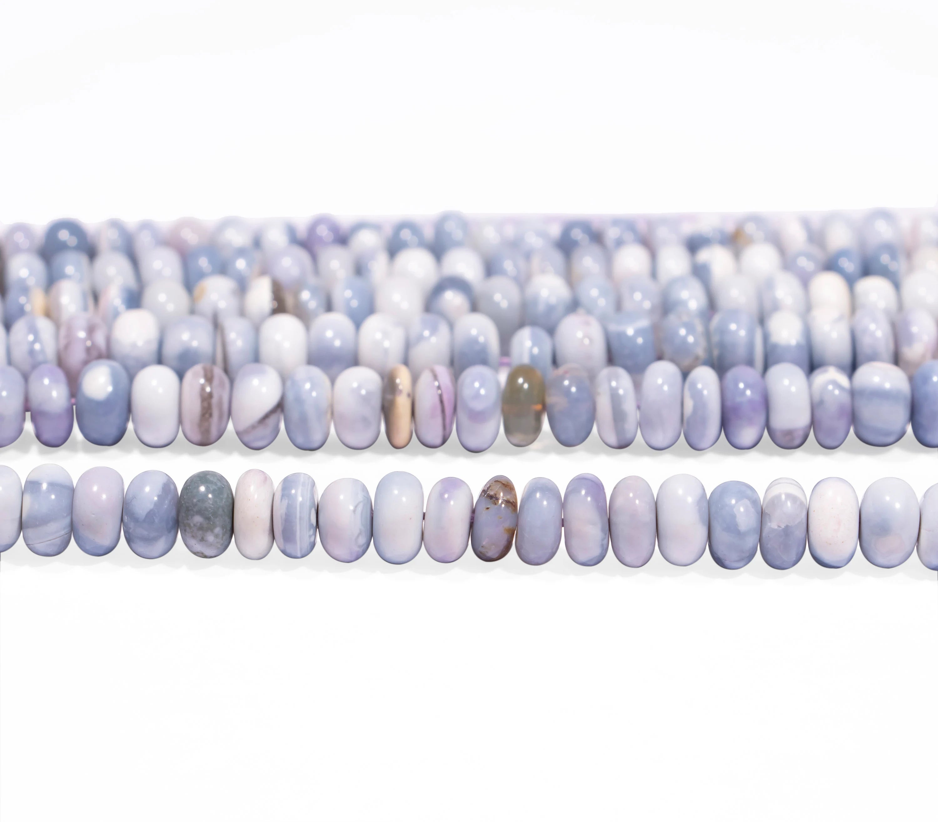 Blue Color Shaded Opal Smooth Rondelle Beads, Opal Smooth Beads, Opal Rondelle Gemstone Beads, Jewelry Making Gemstone Beads