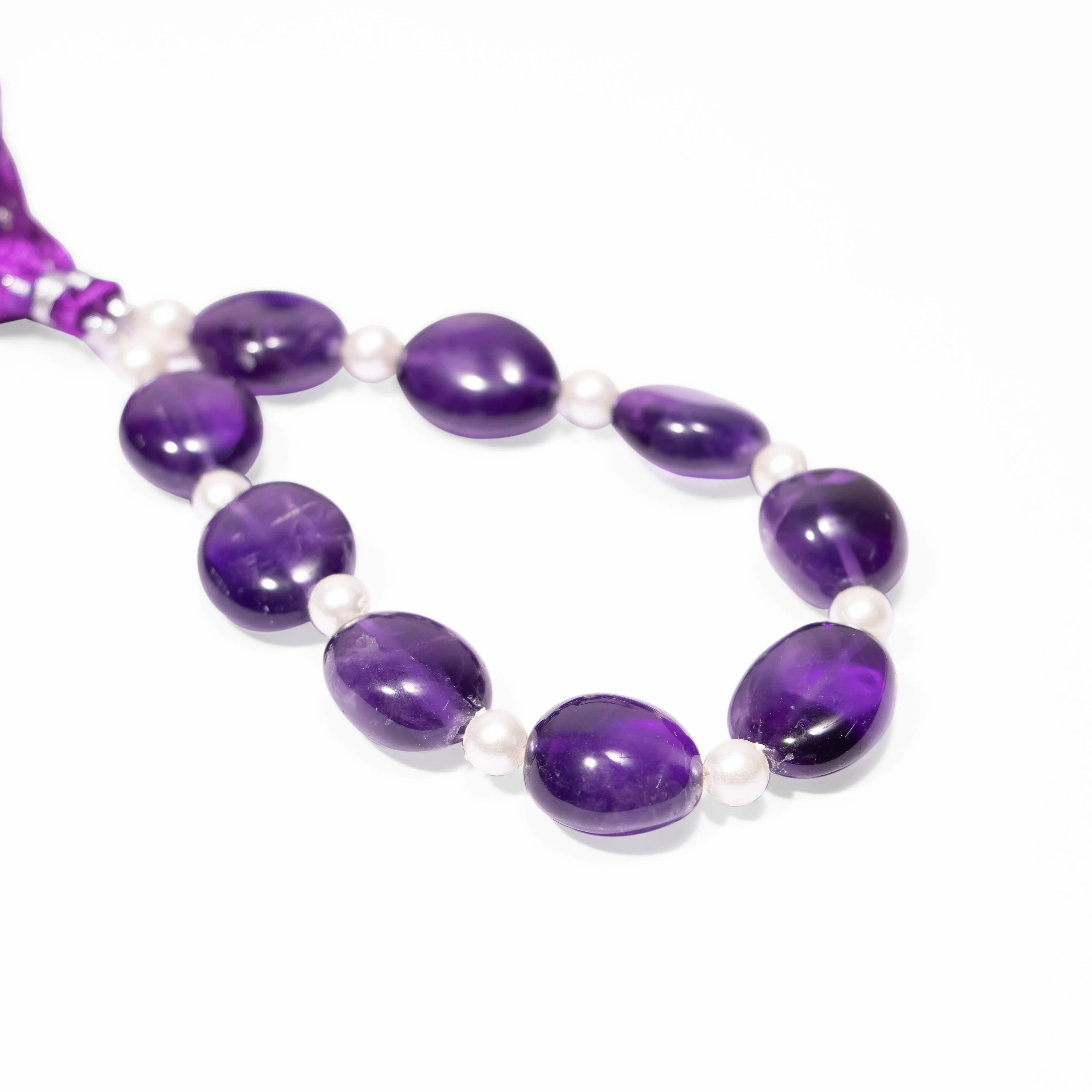 Natural Amethyst Beads, Smooth Nuggets Tumble, Wholesale Beads Supplier, SKU2372
