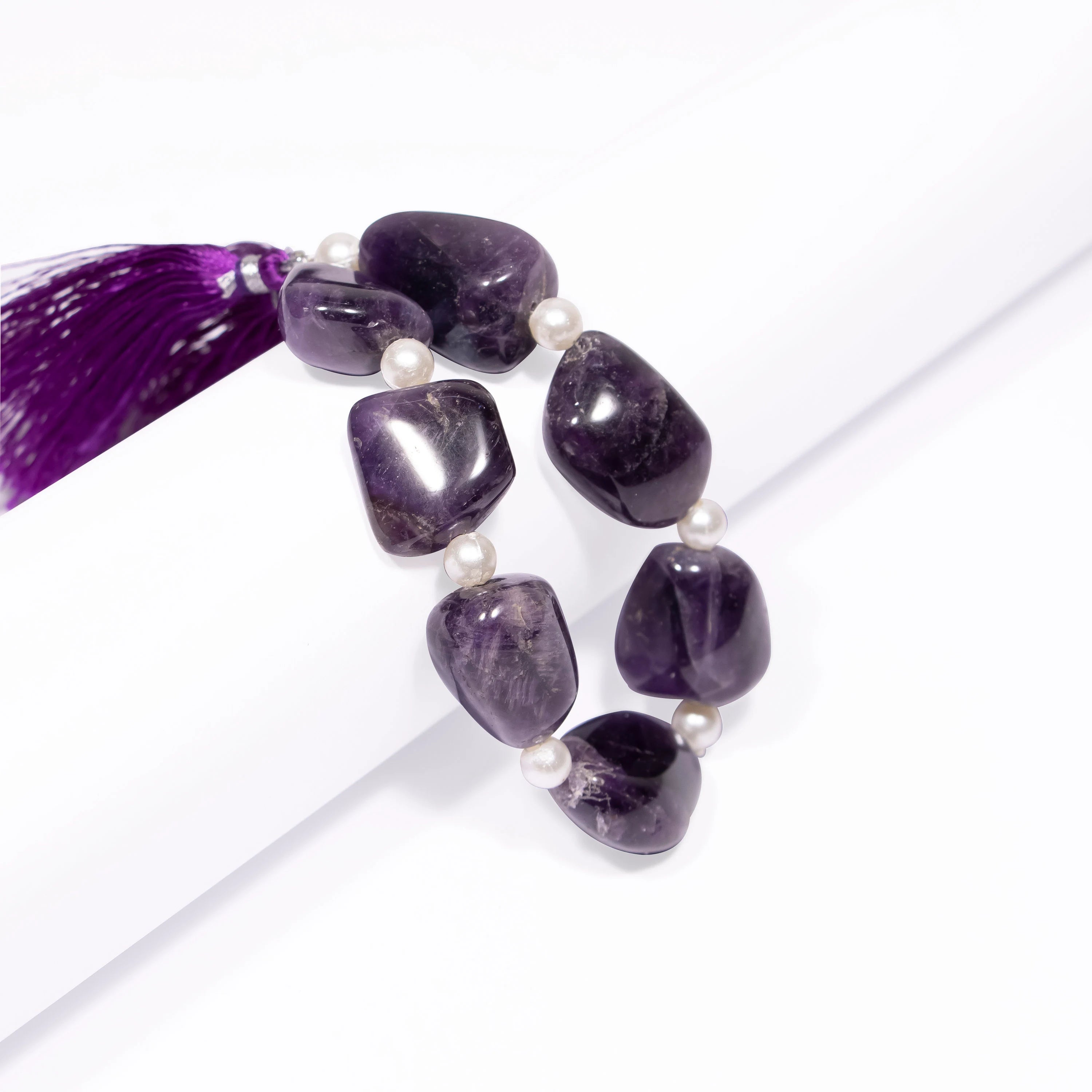 Natural Amethyst Smooth Tumble Beads Briolettes, Amethyst Plain Nuggets beads, SKU2375