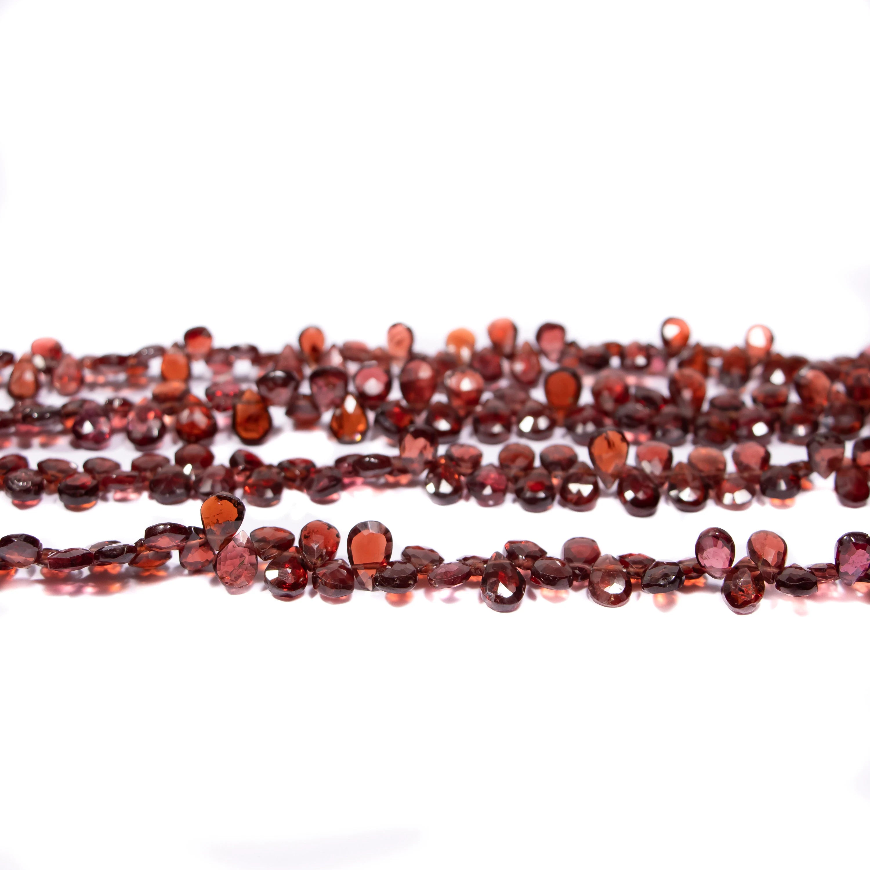 AA Mozambique Garnet Faceted Beads, Natural Garnet Pear Shape Beads, Gemstone Loose Beads, Briolette Beads For Jewelry Making, SKU2487