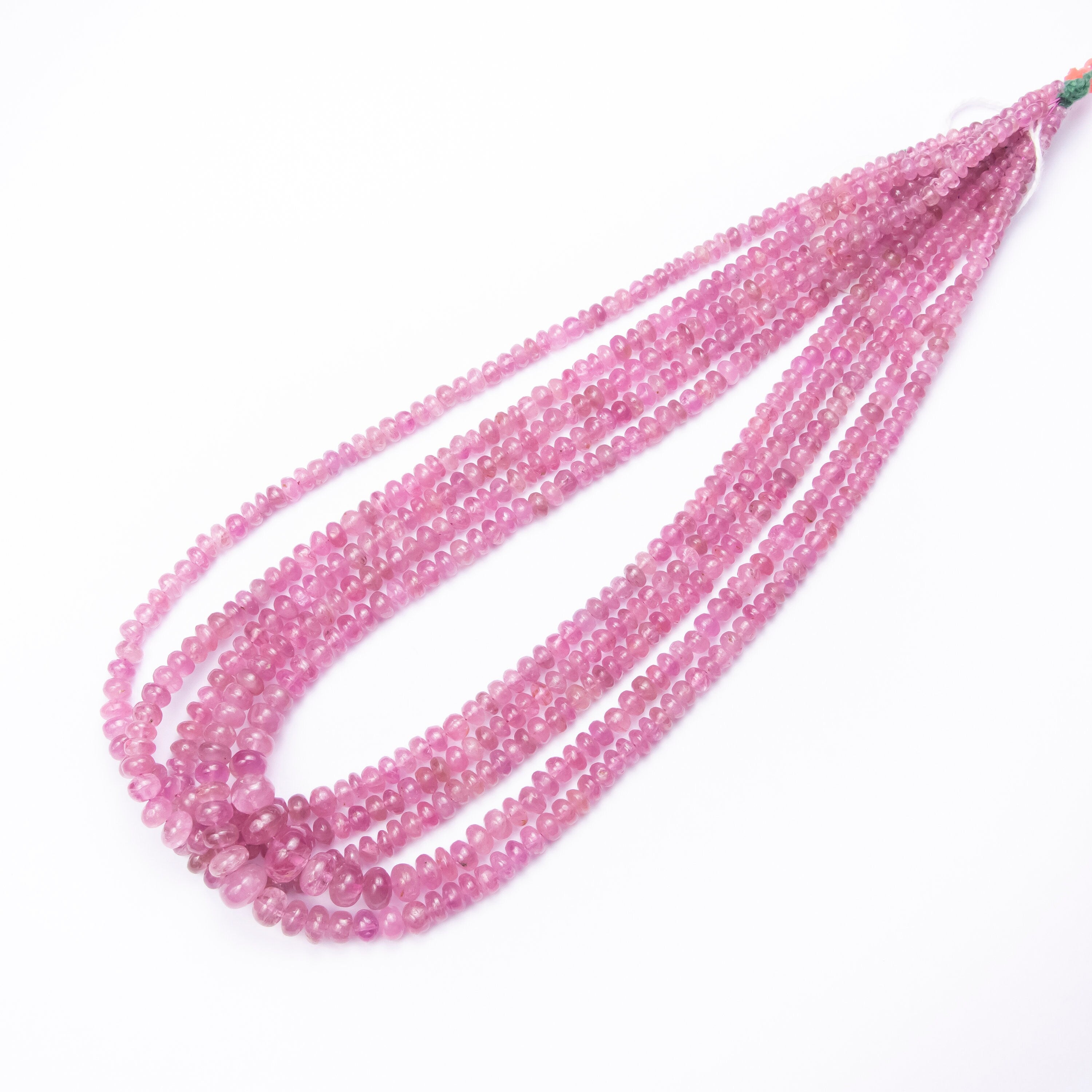 AA Quality Natural Pink Tourmaline Smooth Rondelle Beads, Handmade Beaded Gemstone Jewelry, Pink Color Beads Jewelry, SKU2507