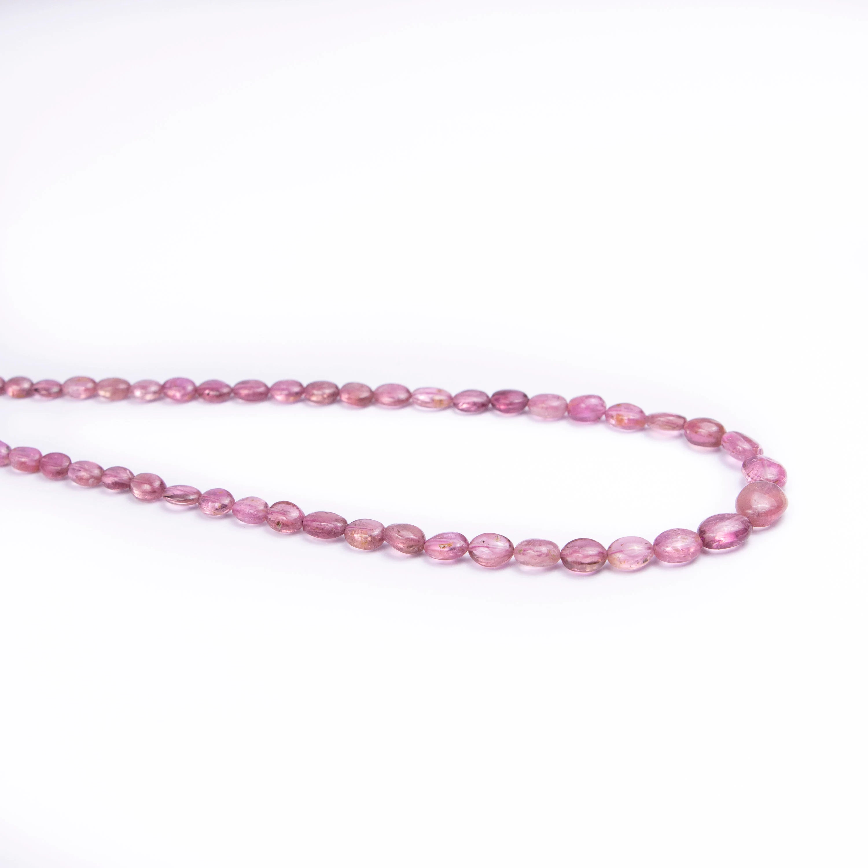 Natural Pink Tourmaline Smooth Oval Beads, AA Quality Tourmaline Gemstone Beads, Unique Handmade Jewelry, SKU2501