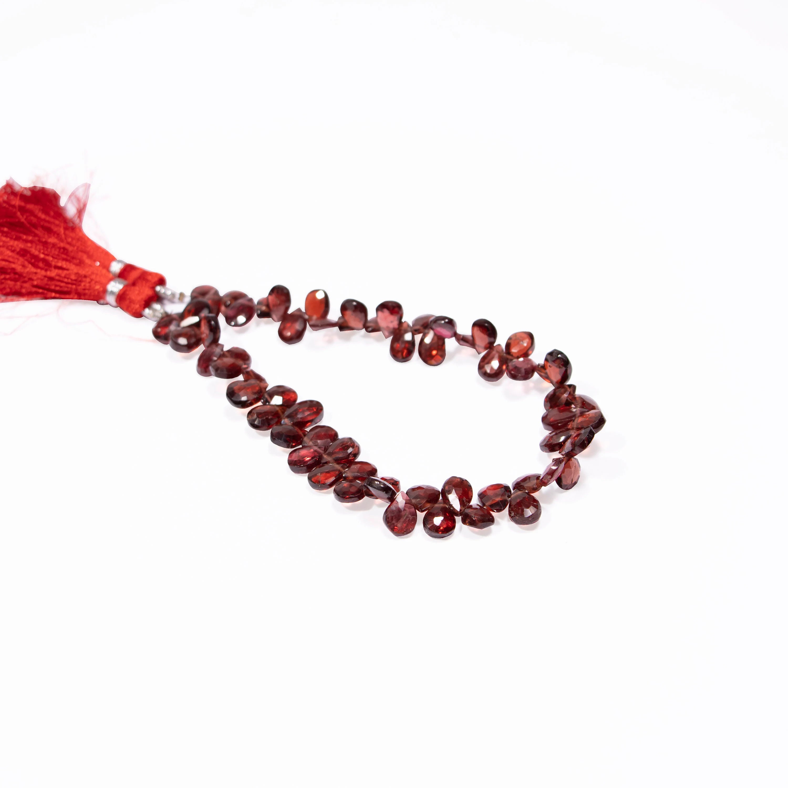 AA Mozambique Garnet Faceted Beads, Natural Garnet Pear Shape Beads, Gemstone Loose Beads, Briolette Beads For Jewelry Making, SKU2487