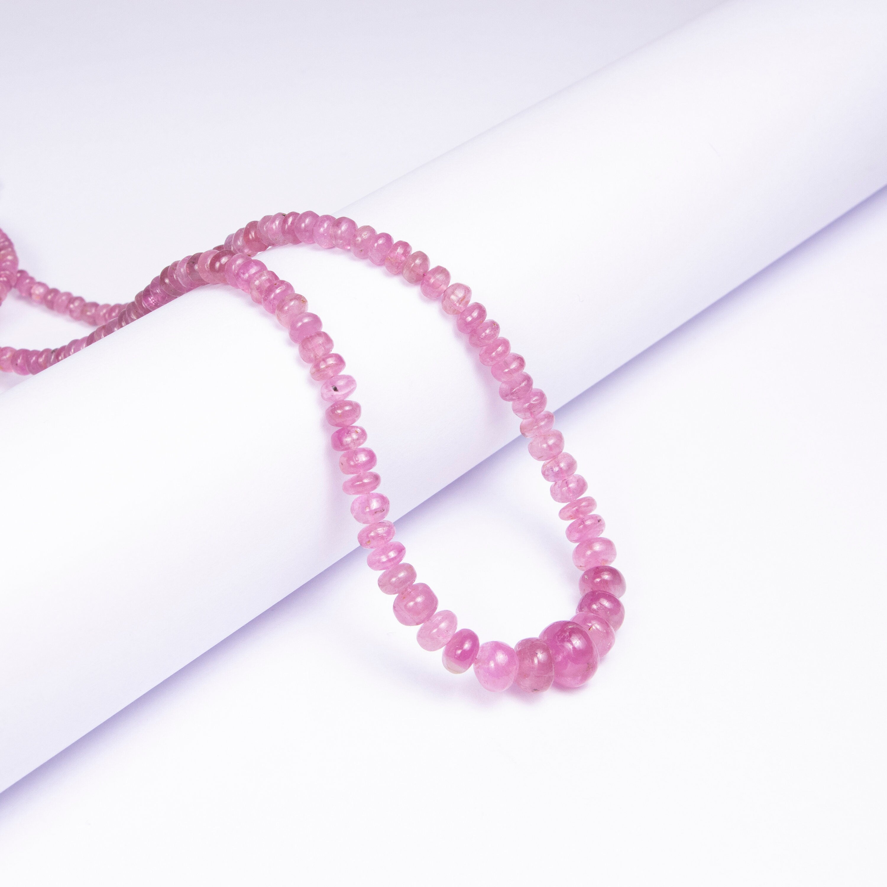 AA Quality Natural Pink Tourmaline Smooth Rondelle Beads, Handmade Beaded Gemstone Jewelry, Pink Color Beads Jewelry, SKU2507