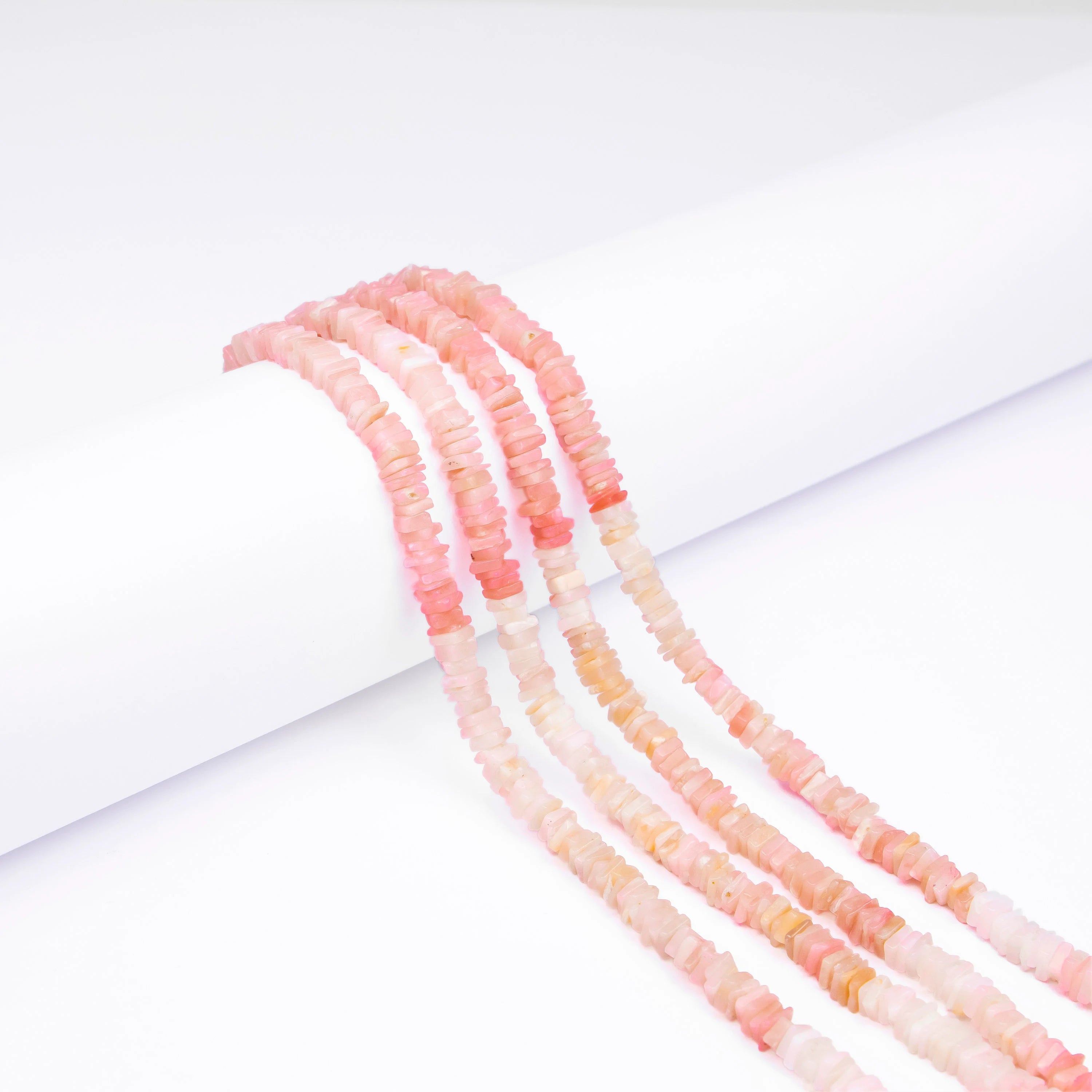 Pink Opal Smooth Square Beads, Pink Opal Square, Opal Smooth Square Beads, Pink Opal Jewelry Making Gemstone Beads. SKU No. 108