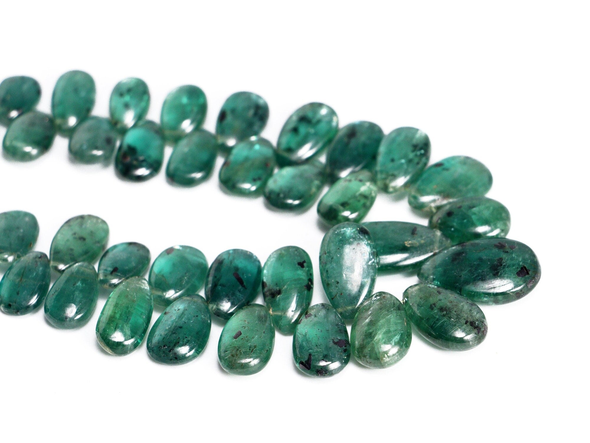 Natural Green Kyanite Smooth Pear Cut Beads, 5x8 To 10x16 mm, 9 Inch Strand Kyanite Beads Supplier, (SKU2156)