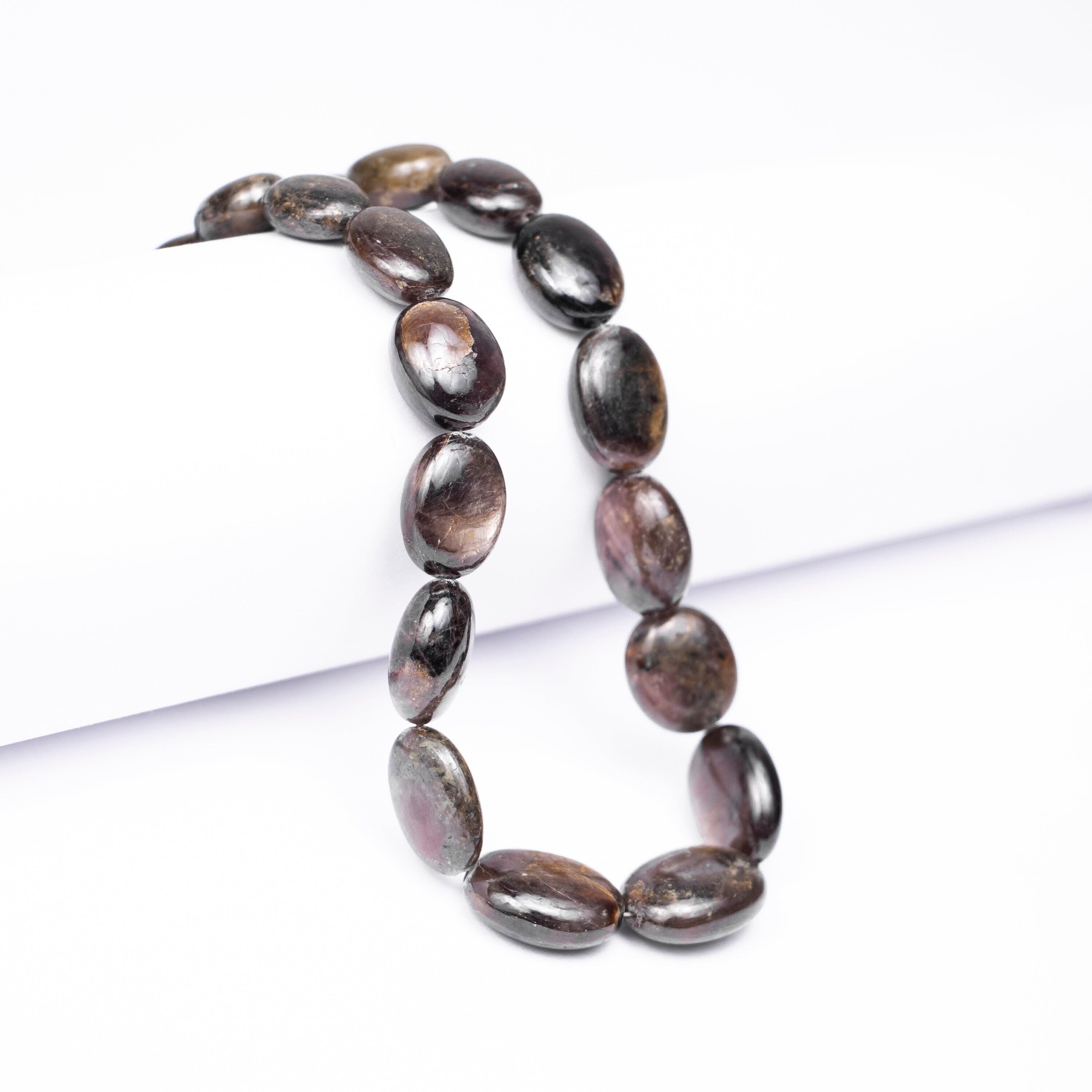 Natural Chocolate Sapphire Smooth Oval Beads, 7x9 To 13x18 mm, Sapphire Beaded Jewelry, (SKU247)