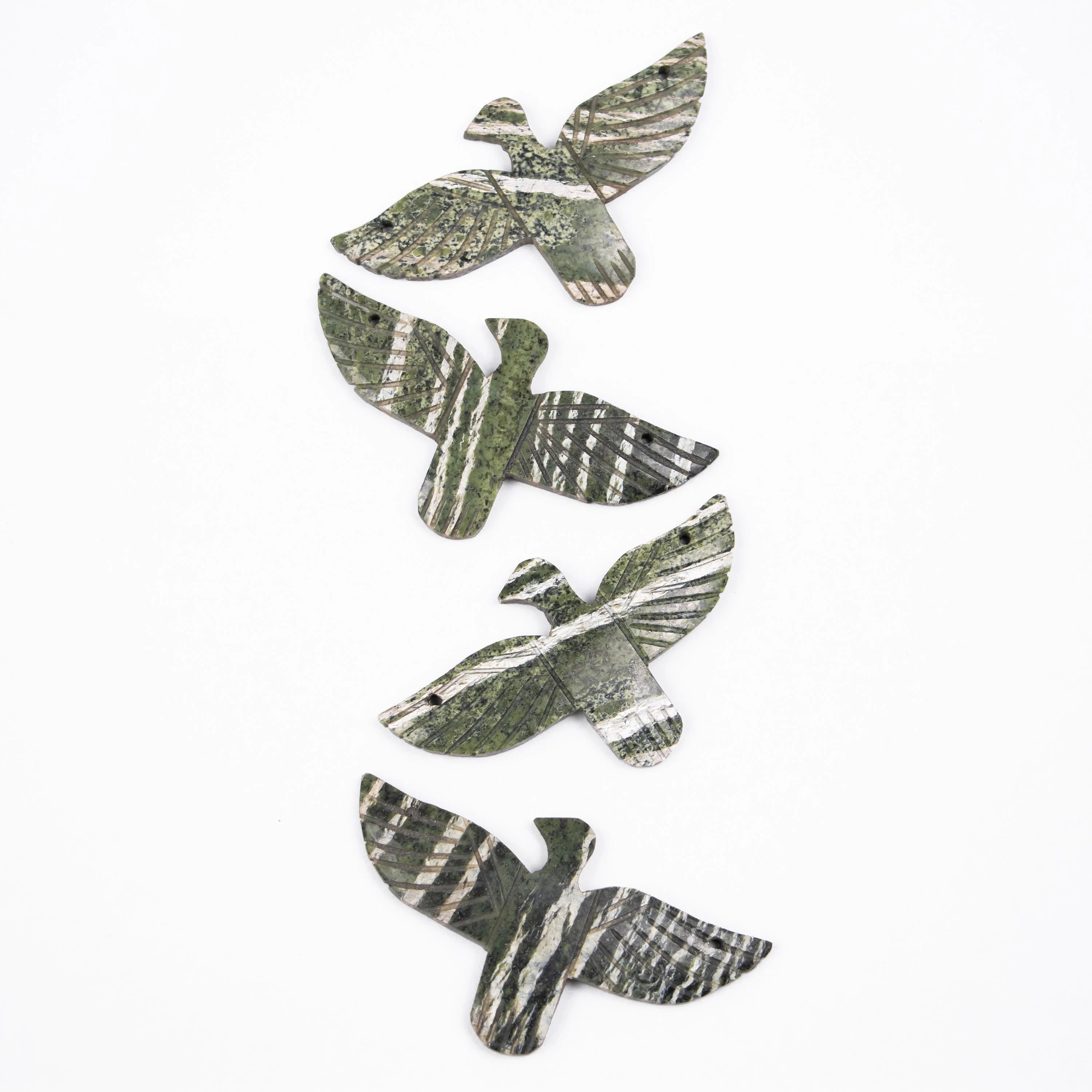 Zebra Style Natural Jasper Eagle Pendant, Handmade Fancy Carving Gemstone Pendant (SKU1323)