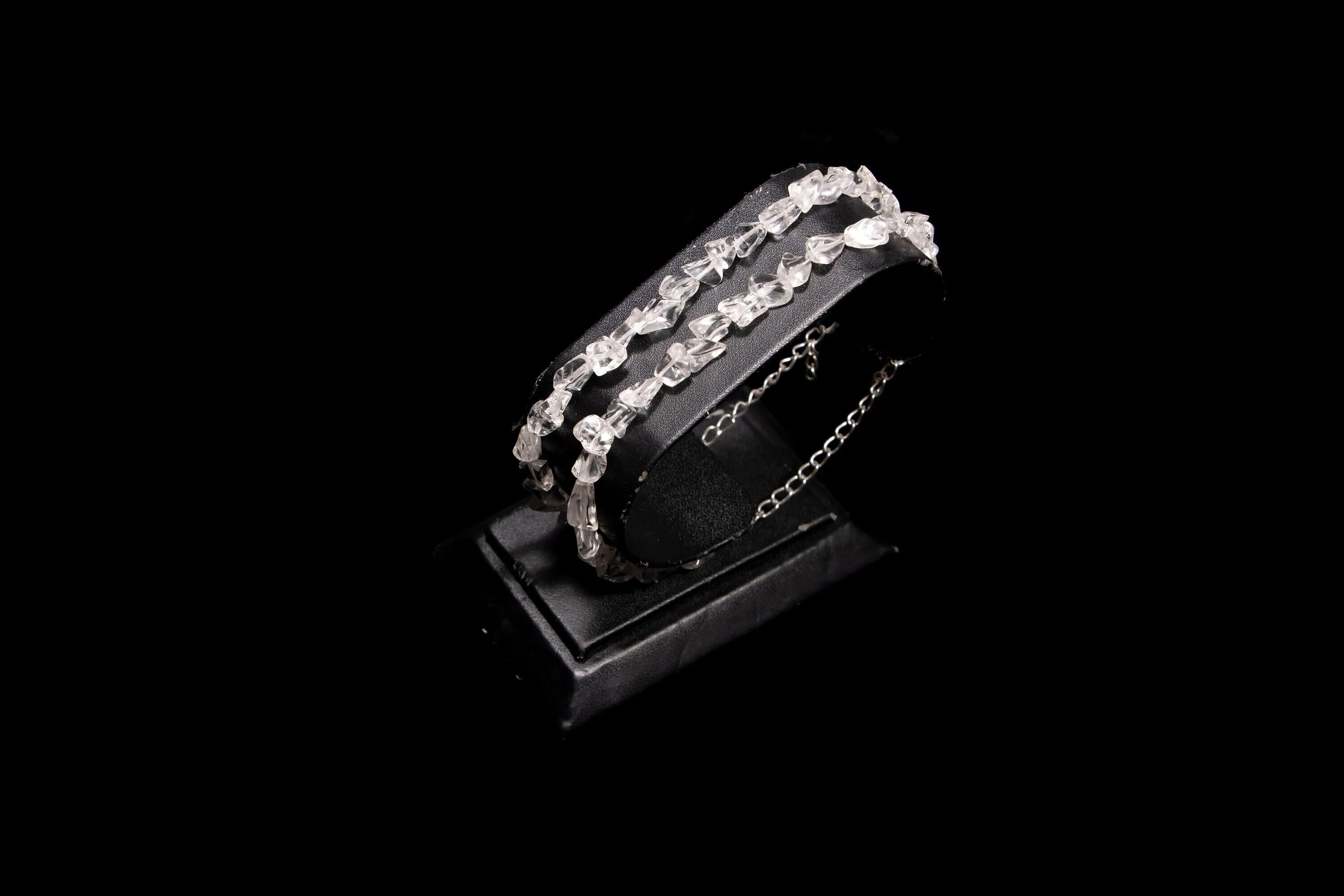 Crystal Quartz Smooth Nuggets Beads Bracelets, SKU2427