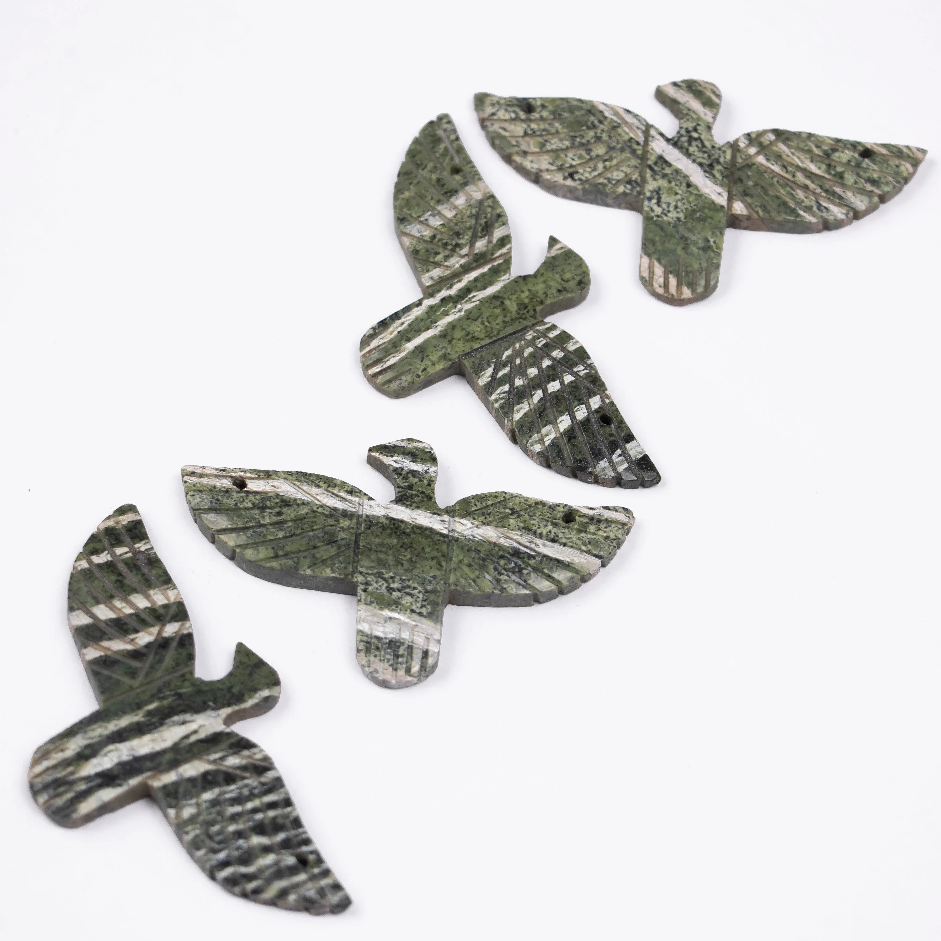Zebra Style Natural Jasper Eagle Pendant, Handmade Fancy Carving Gemstone Pendant (SKU1323)
