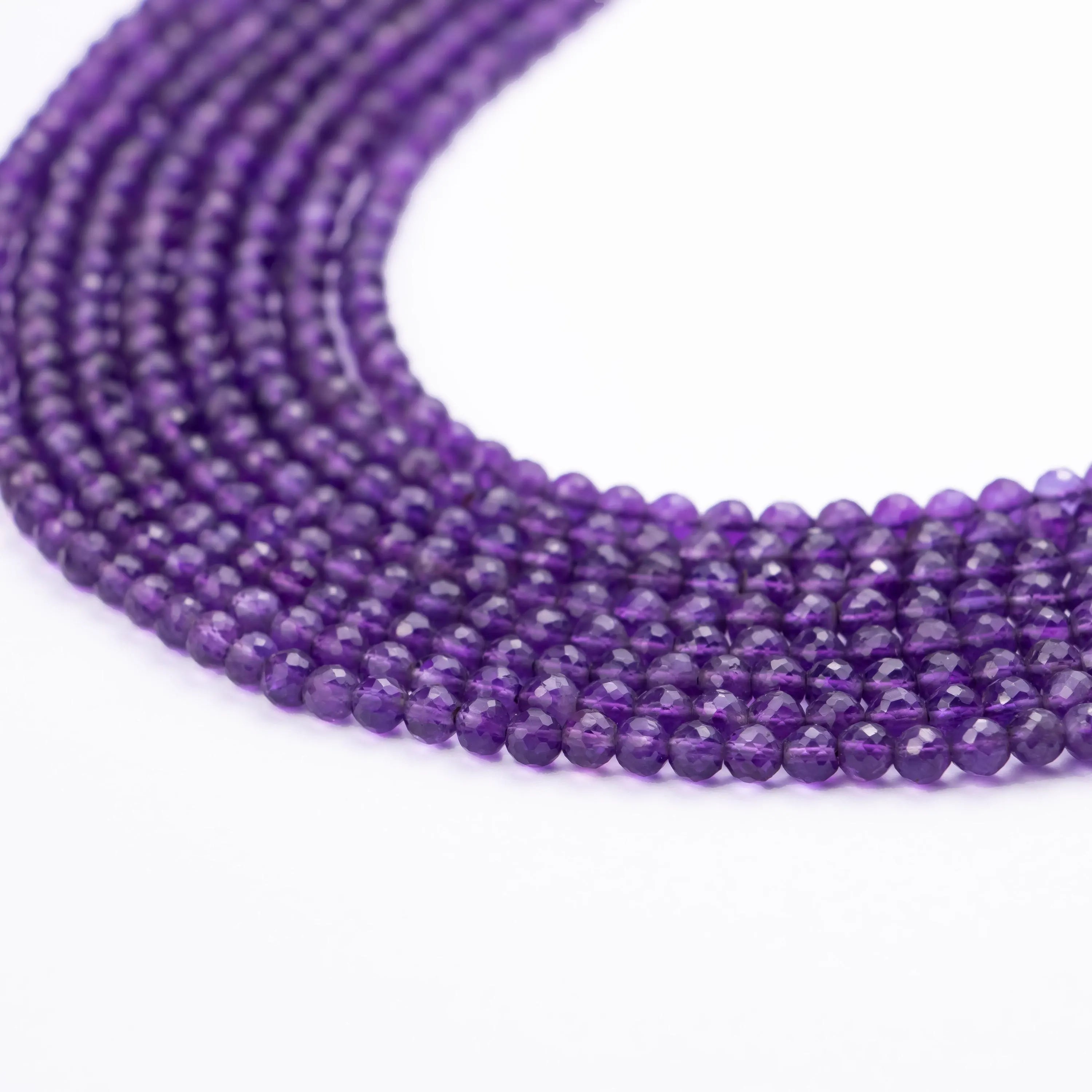 Purple Amethyst Beads Faceted Round Beads, 4 To 5 mm Beads, Round Beads, Amethyst Balls Beads, Jewelry Making Beads (SKU122)
