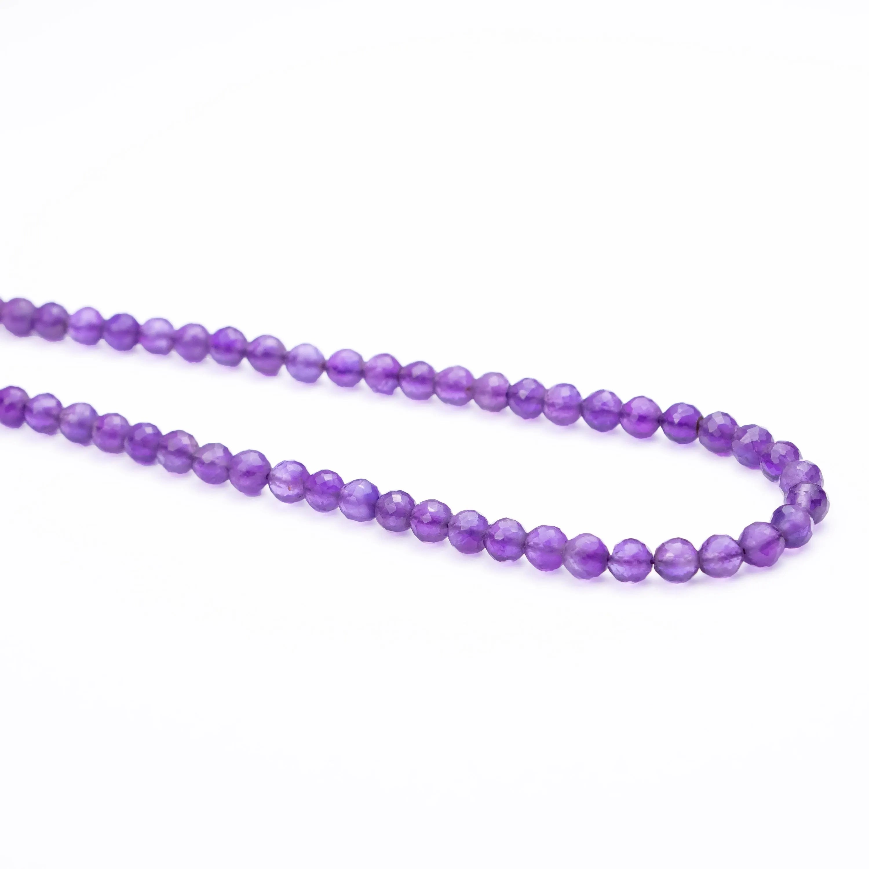 Purple Amethyst Beads Faceted Round Beads, 4 To 5 mm Beads, Round Beads, Amethyst Balls Beads, Jewelry Making Beads (SKU122)