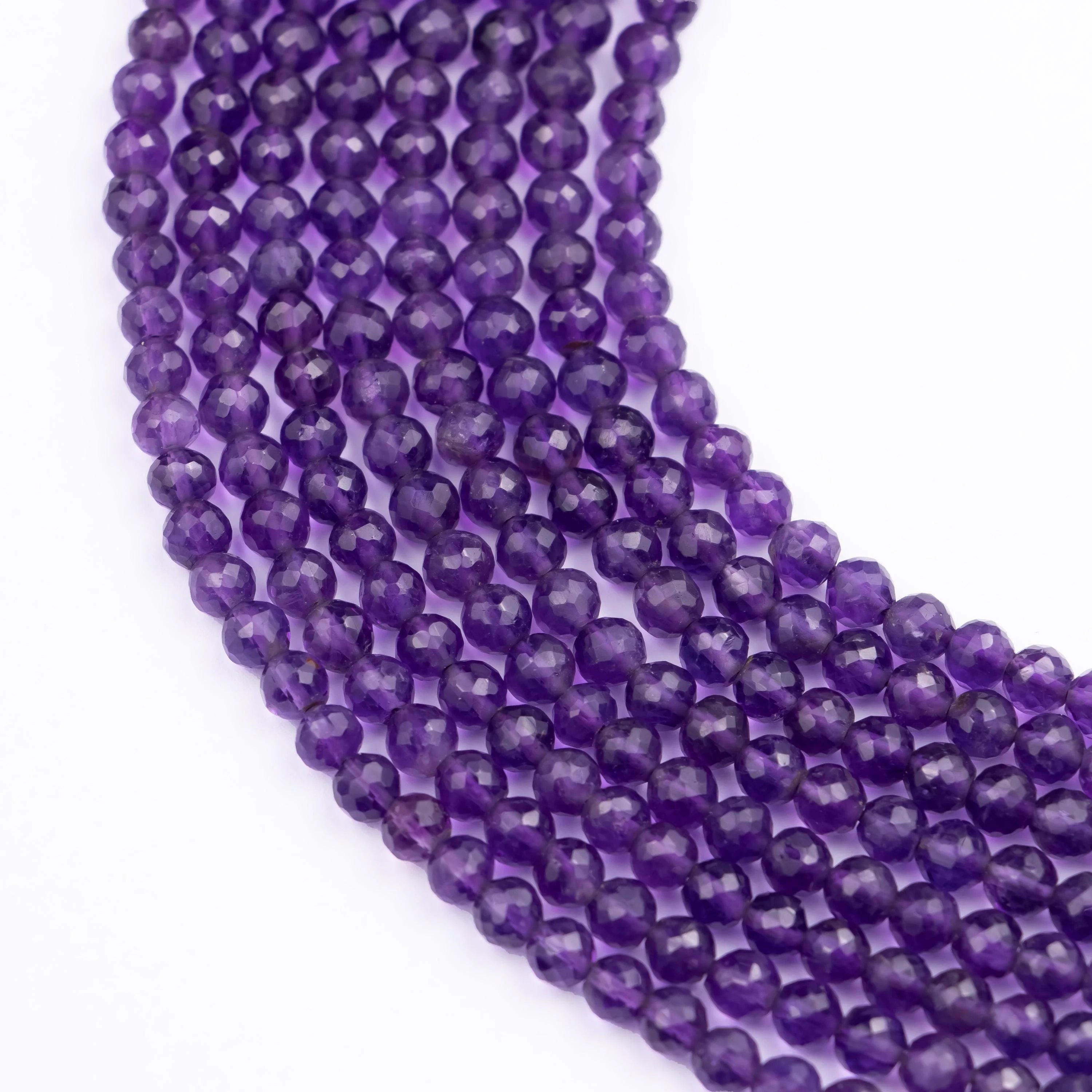 Purple Amethyst Beads Faceted Round Beads, 4 To 5 mm Beads, Round Beads, Amethyst Balls Beads, Jewelry Making Beads (SKU122)