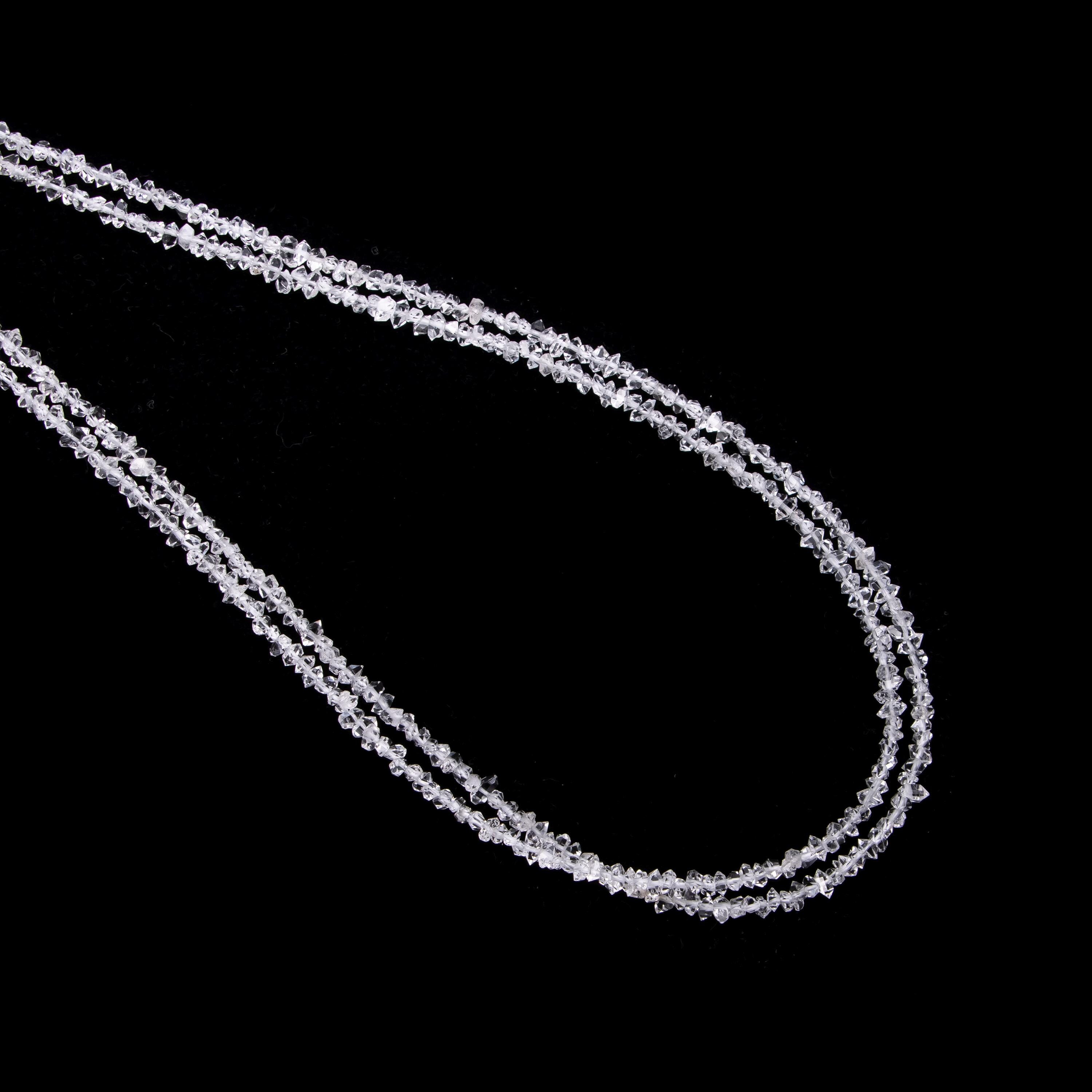 Natural Herkimer Diamond Quartz Faceted Chips Beads, Quartz Uncut & Nuggets Beads, (SKU126)