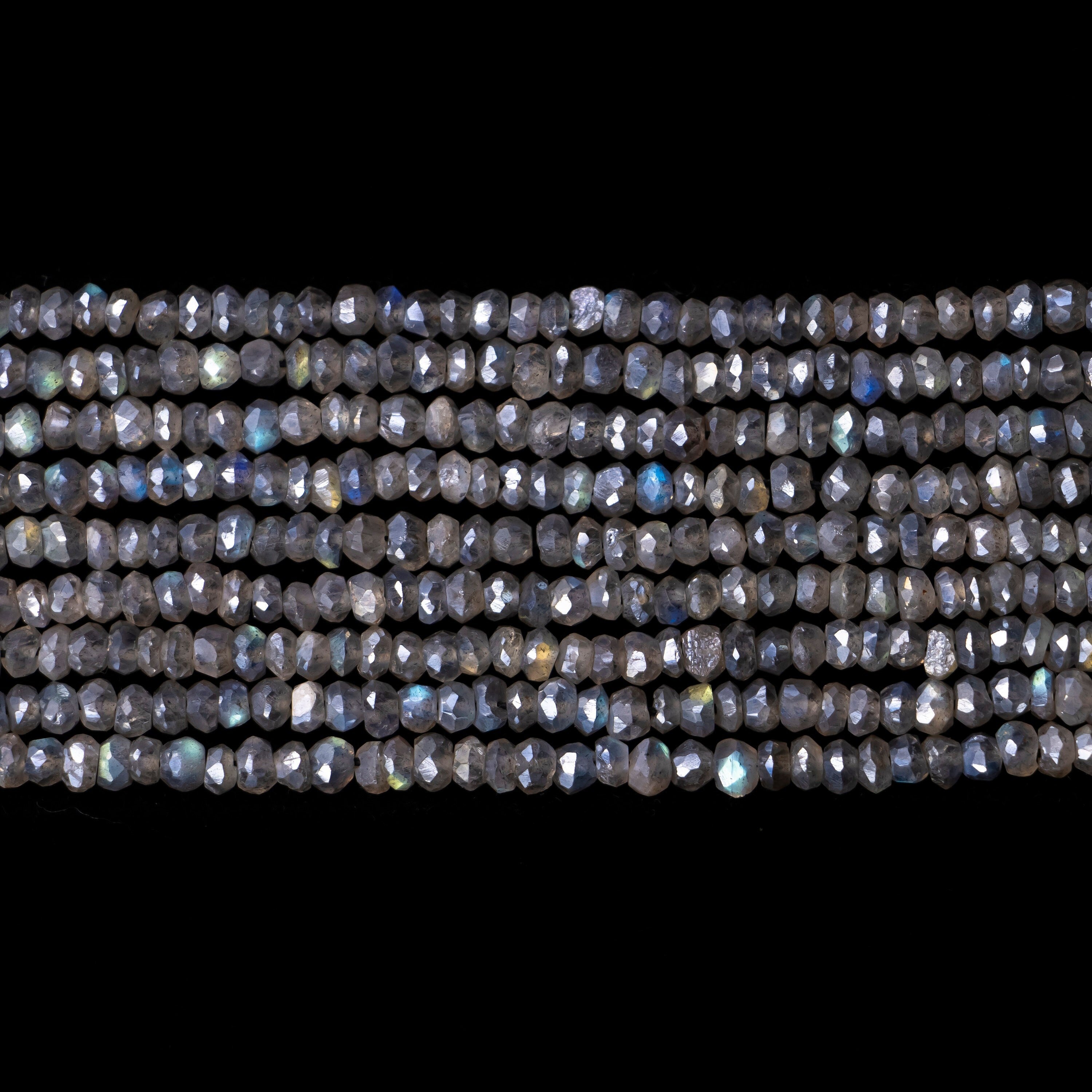 Labradorite Mystic Coated Faceted Rondelle Beads, 4 mm To 5 mm, Labradorite Mystic Coated Beads, Labradorite Jewelry Gemstone Beads, SKU 183