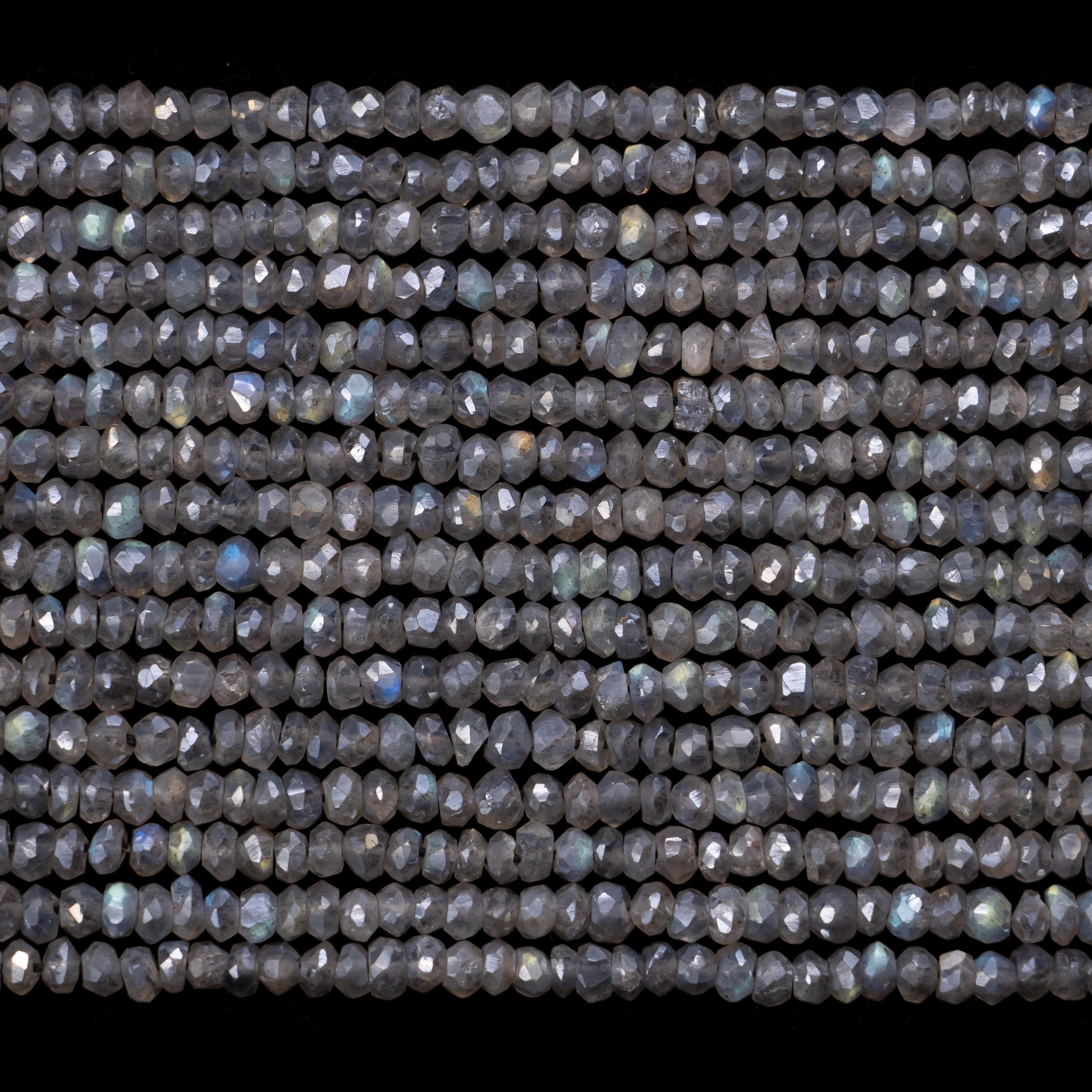 Labradorite Mystic Coated Faceted Rondelle Beads, 4 mm To 5 mm, Labradorite Mystic Coated Beads, Labradorite Jewelry Gemstone Beads, SKU 183